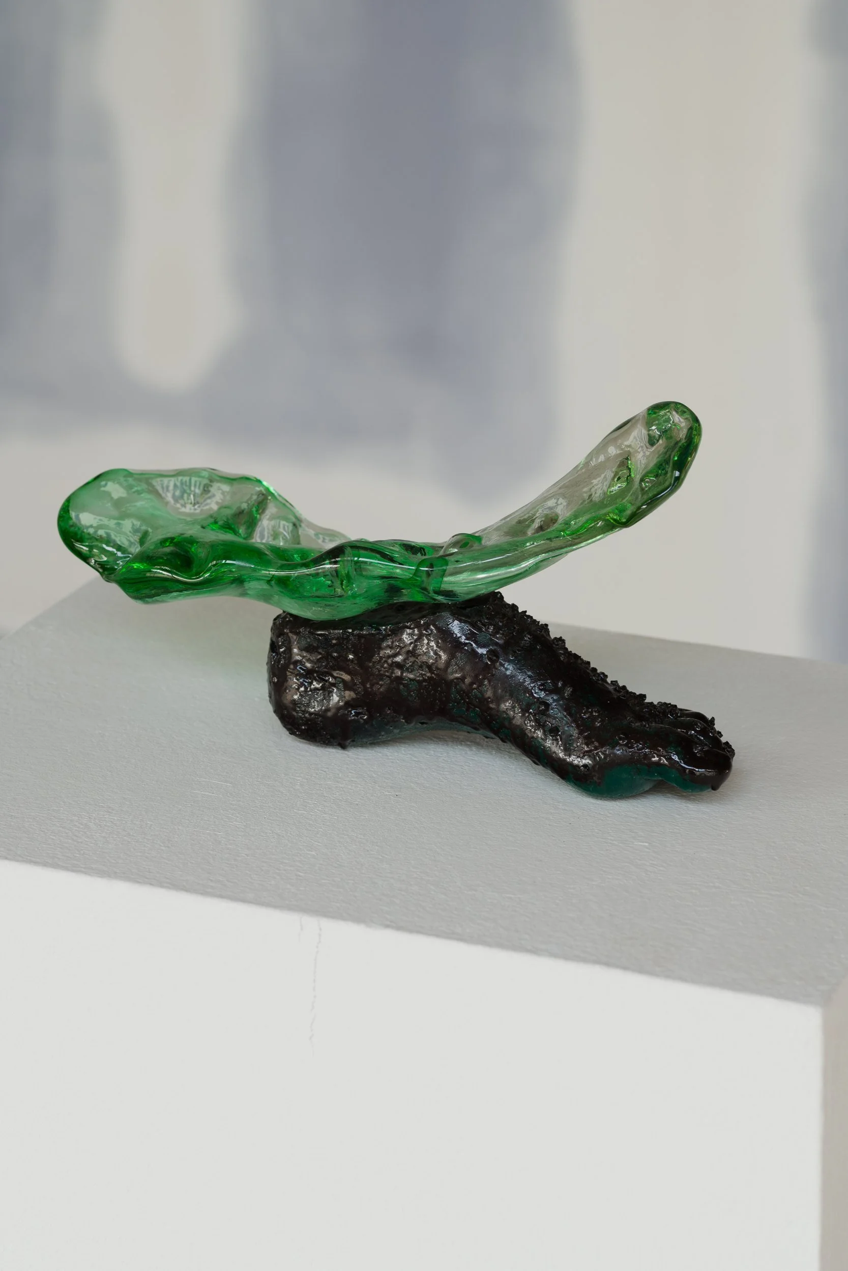 Earthly Delights I, 2024, glass, volcanic sand, resin