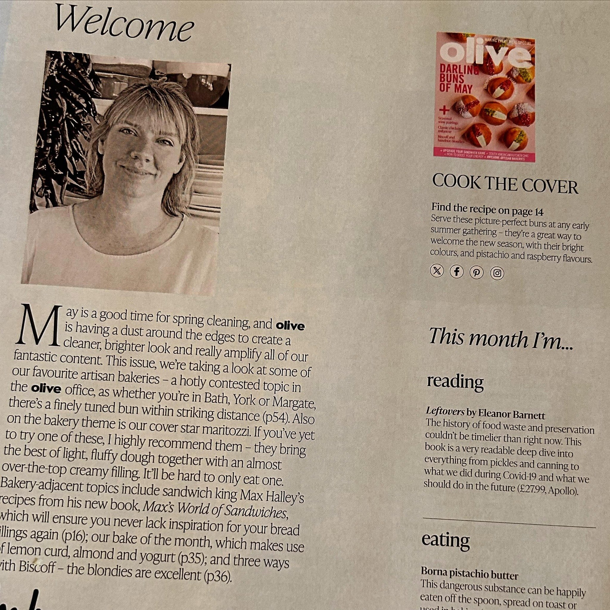 Chuffed to see my book Leftovers: A History of Food Waste and Preservation recommended in the editor&rsquo;s page of @olivemagazine 🫒🥰♻️

Find out more via link in bio ⬆️

#historyeats #foodhistory #historyoffood #foodwaste #leftovers #leftoversbar