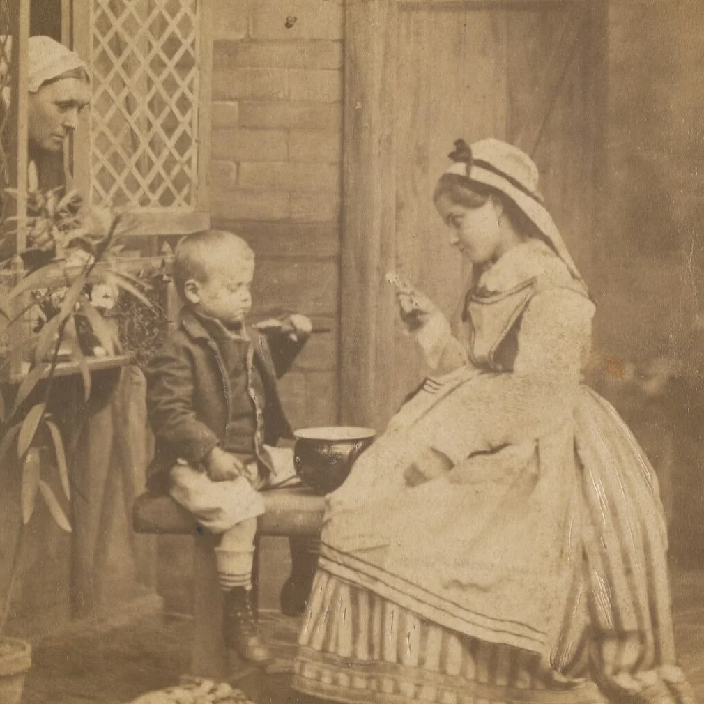 Little girl and boy eating on a bench, mother watching from open window by Cyrus Anatole Pougnet (French, 1855-65) 👧👦🥣

#foodhistory #historyinpictures #historyinphotos #historyeats #frenchfood #foodphotography