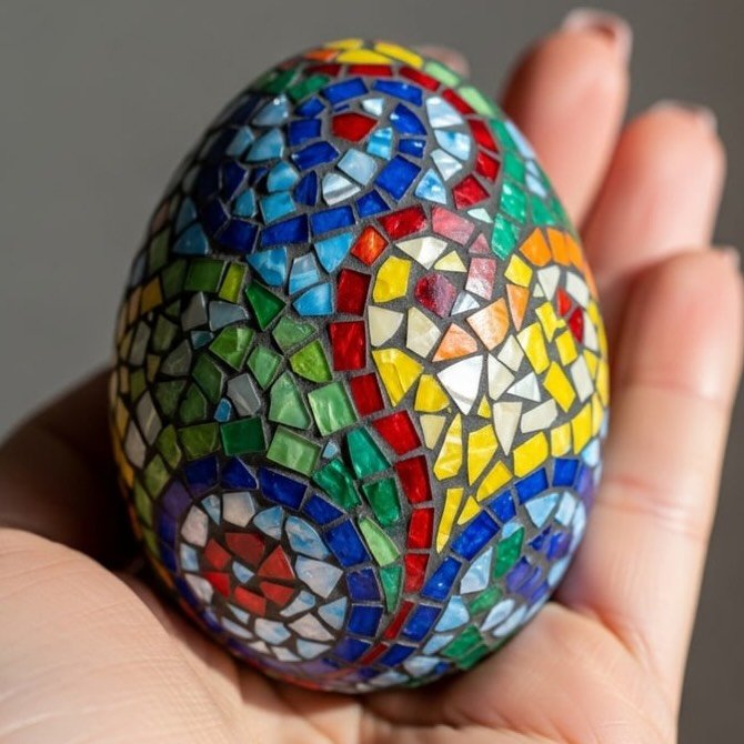 In the 15th century, the Italian painter Cennino Cennini wrote about making &ldquo;mosaic with crushed eggshells, painted&rdquo;. This beautiful technique was also attributed to Gaddo Gaddi (1239-1312): &ldquo;he amused himself in making some small m