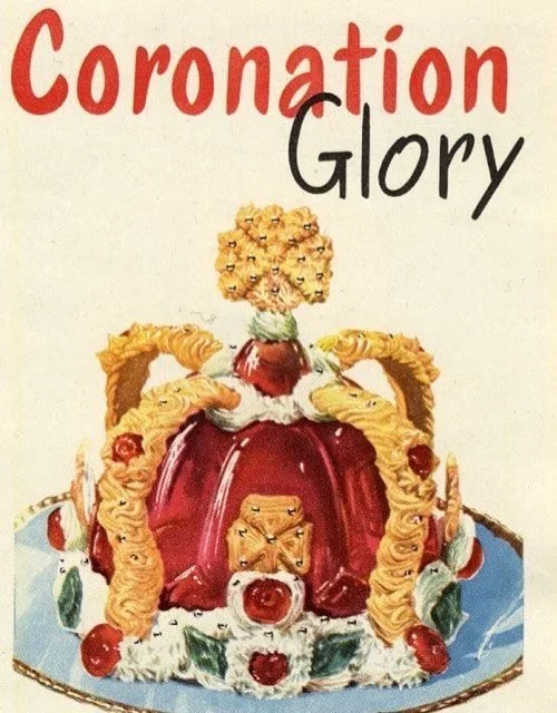 An advert for Chivers Jellies promoting a fabulous recipe called &ldquo;Coronation Glory&rdquo; to be used as a party centerpiece during the 1953 Coronation year of Elizabeth II 👑

#historyeats #foodhistory #vintageadvert #vintagefood #vintagekitche
