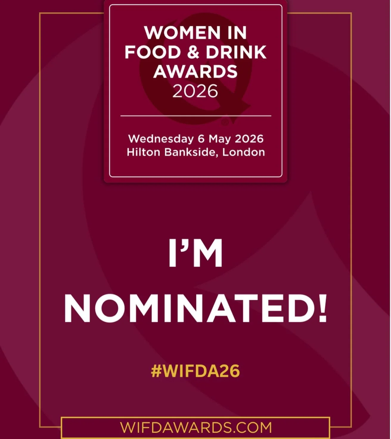 What a lovely surprise! Thank you to whoever nominated me for the Food Waste &amp; Circular Economy Champion in the Women in Food &amp; Drink Awards @womeninfoodanddrinkawards 🎉

#foodwaste #leftovers #foodhistory #womeninfood #wifda26