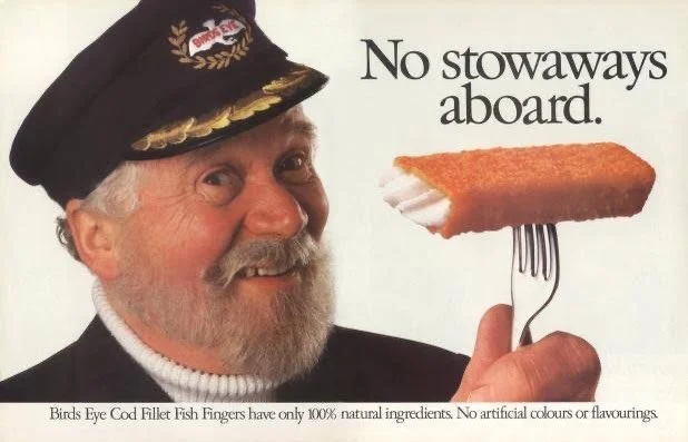 Fish fingers were first launched by Birds Eye in 1955. Captain Birdseye, played by John Hewer until 1988, was introduced in 1967 in the company&rsquo;s first commercial. Clarence Birdseye, who founded the company, invented the flash freezing process 