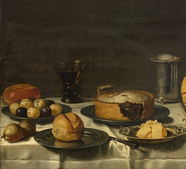 Speaking of stunning pies&hellip; here&rsquo;s one painted by Floris van Schooten (Dutch, first half 17th century) 🥧
Did you know pies were first designed as the medieval equivalent of Tupperware, the crust serving to keep the meaty contents fresh a