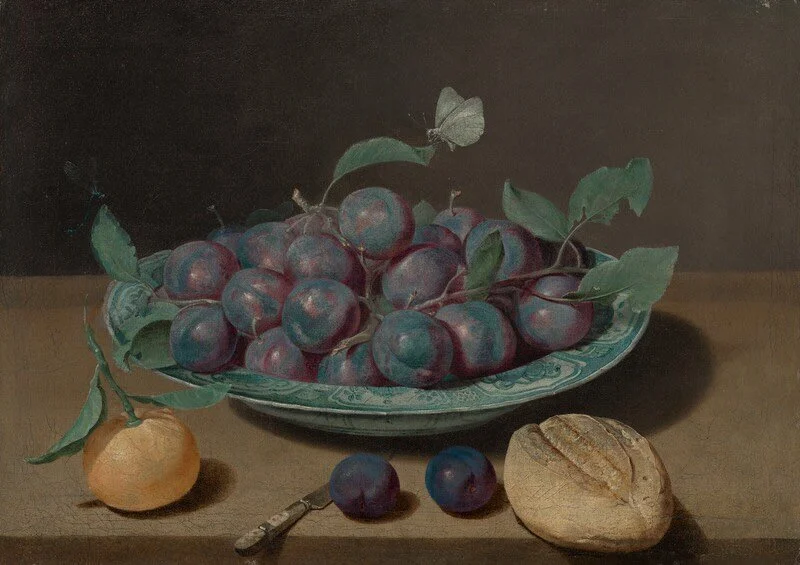&ldquo;Try to recall what it&rsquo;s like
after a day&rsquo;s work in July
to bite into a ripe Mariposa,
dark clear through, almost
freestone and running with juice.

It&rsquo;s not the taste at first,
but the surprise at finding
a sphere the color y