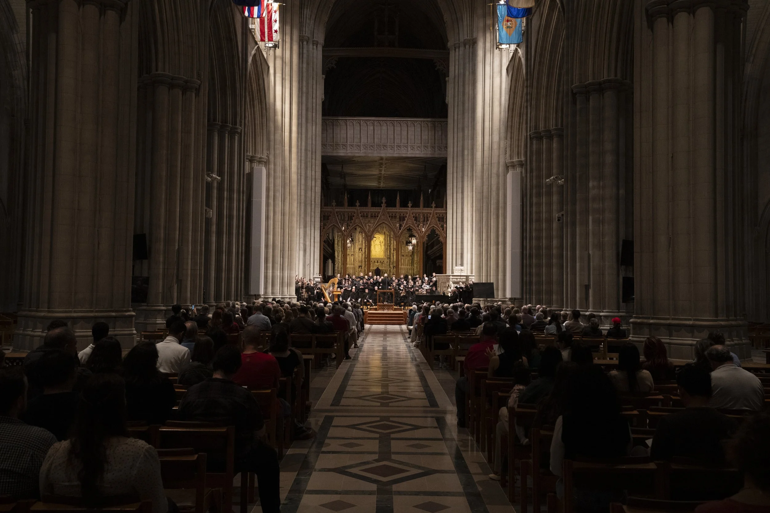 Randall conducting a concert at Washington National Cathedral, 2026