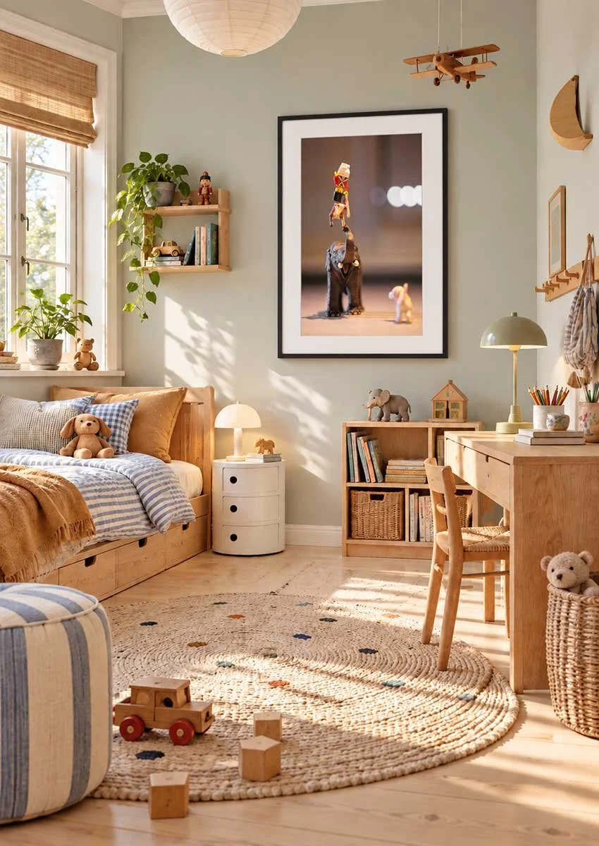 Sunlit-Scandinavian-Kids’-Room-with-Elephant-Art.jpg