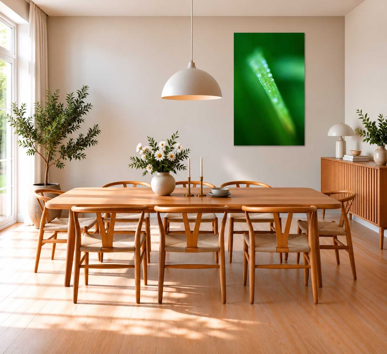 Lyst-nordisk-spisestue-med-grøn-kunst.jpg