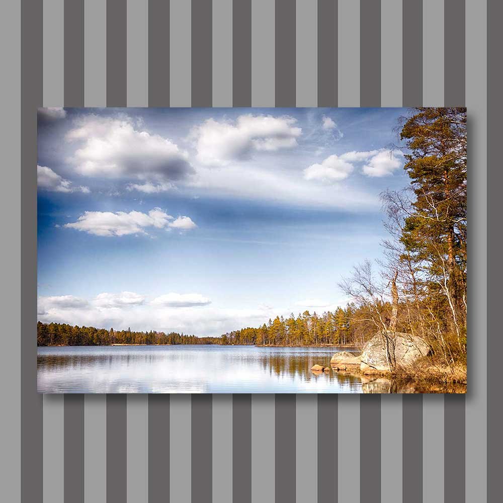 title: calm forest lake