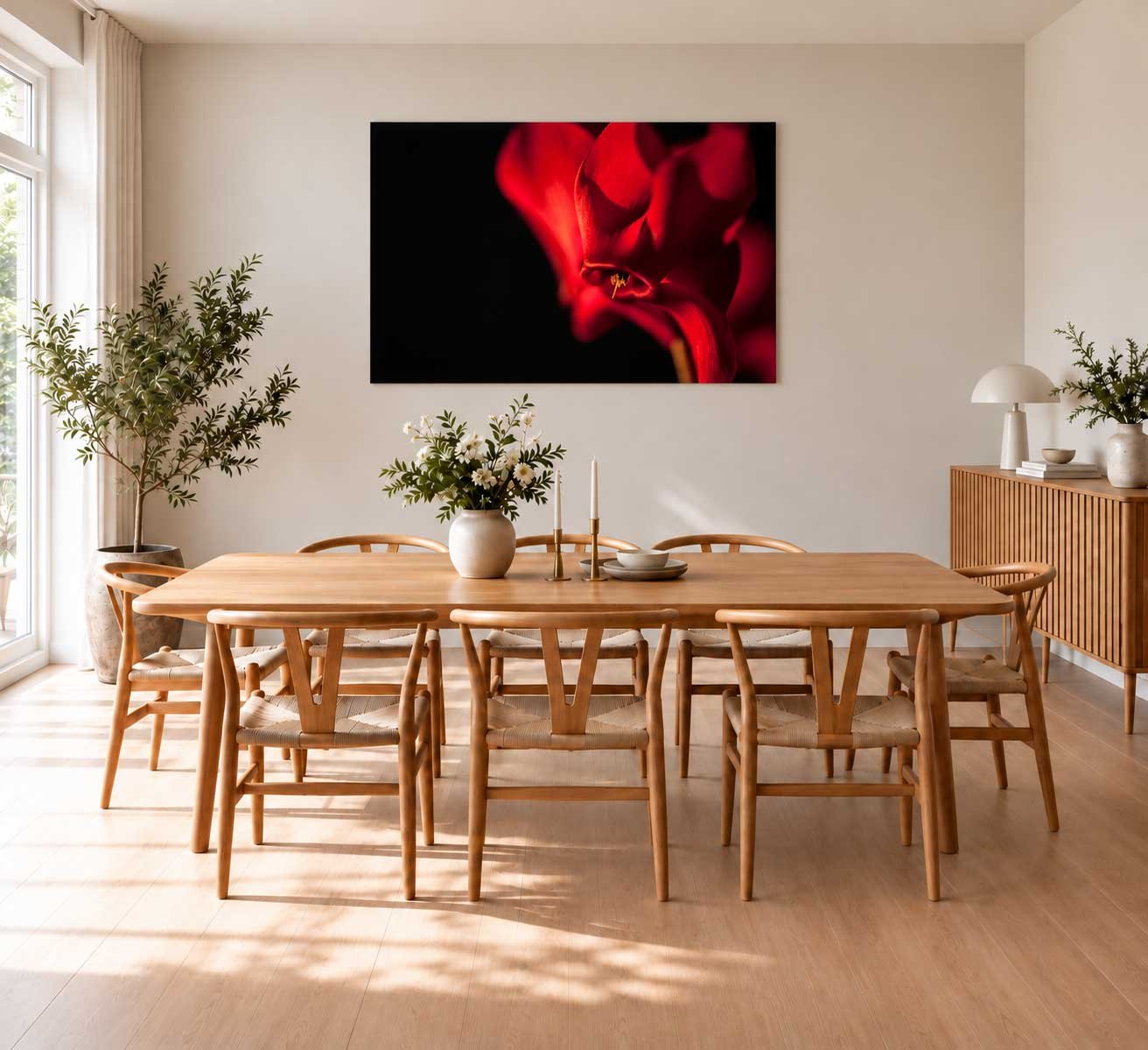 Skandinavisk-spisestue-med-rød-blomsterkunst(1).jpg