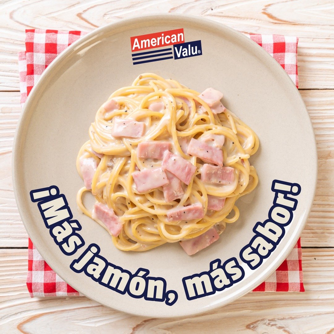 &iexcl;A&ntilde;ade un toque especial a tu pasta con jam&oacute;n American Valu! El sabor que necesitas. 🍝 👌

#AmericanValu #TuMarcaFavorita