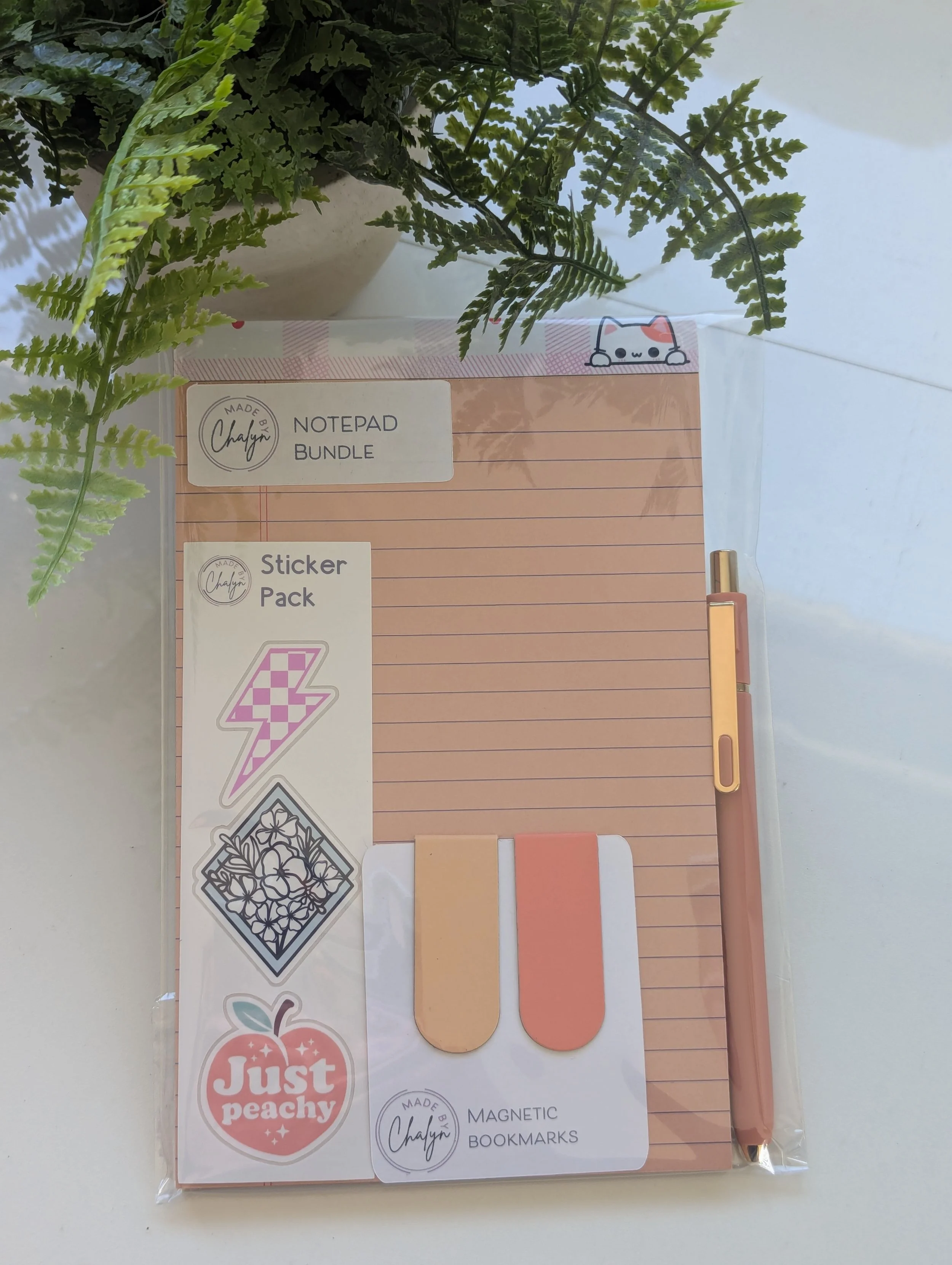 Peachy Cat Notepad Bundle