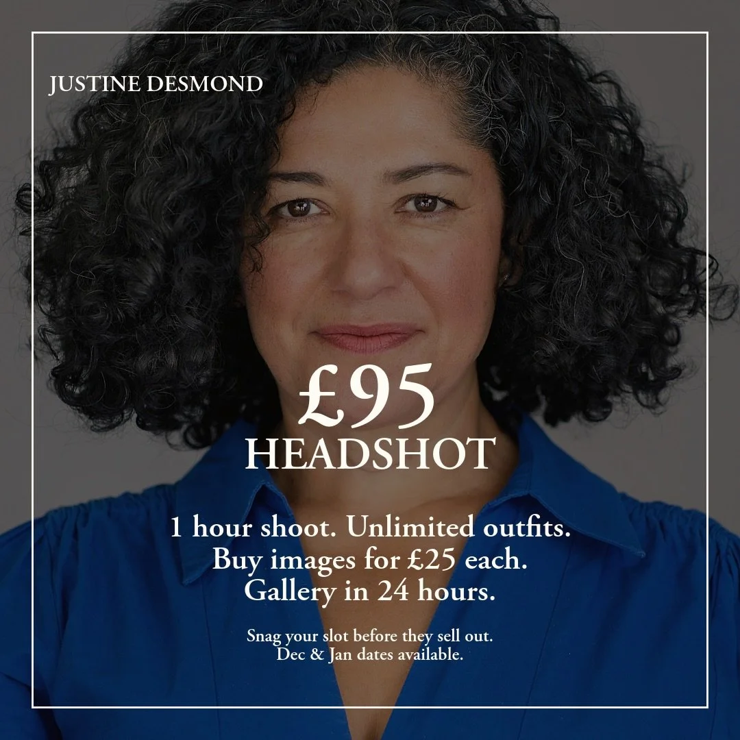 Hey friends, I've decided, at least for now, to keep my headshots at this new lower price. The creative session is only &pound;95. 
.
Why am I doing this? I'm bringing my prices in line with my main competitors whilst making my headshot offer afforda