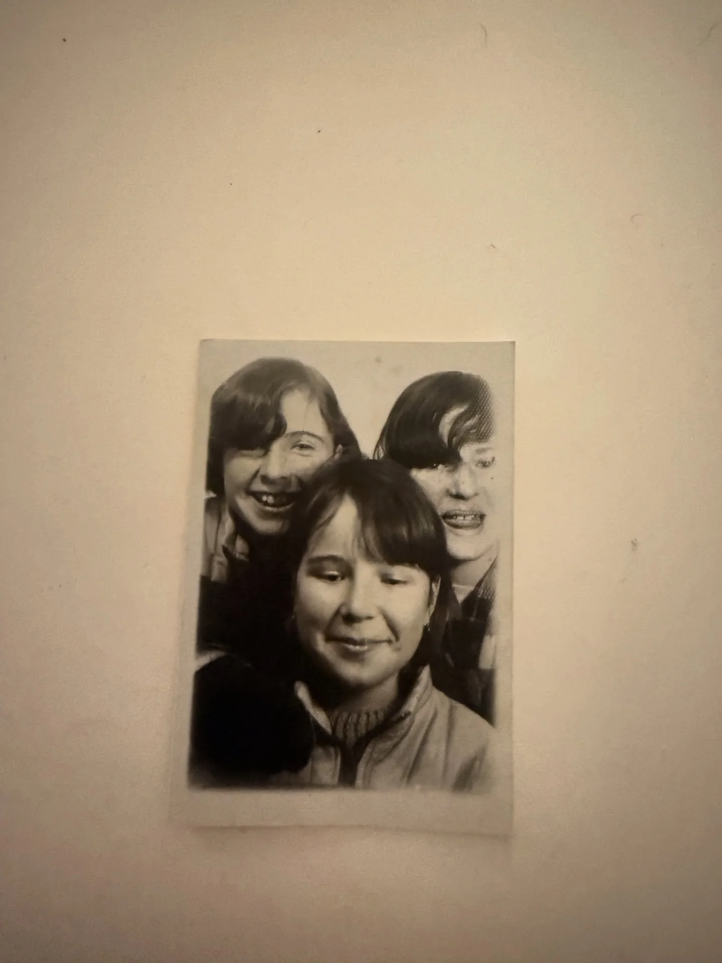 I was such a happy kid. Life was simple and a lot of fun too. I must have given this picture of me, my sis and our friend to my son at some point when he was small. Today he gave it back to me, I'd forgotten it existed and I was delighted to see it a
