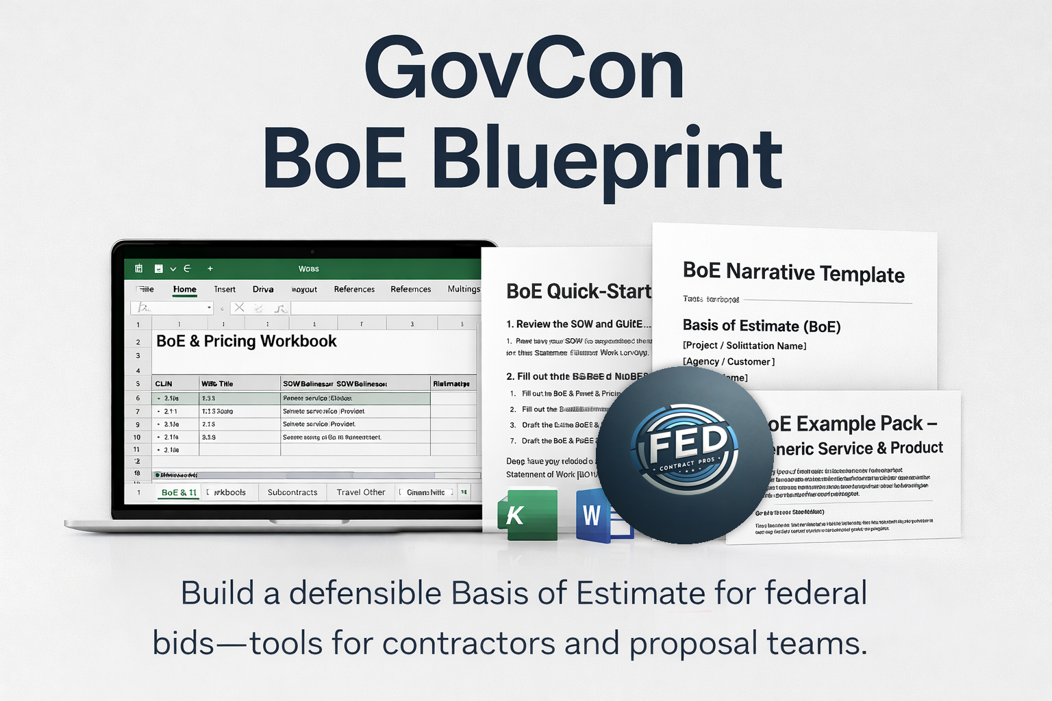 GovCon BoE Blueprint™ – BoE & Pricing Toolkit for Federal Contractors ...