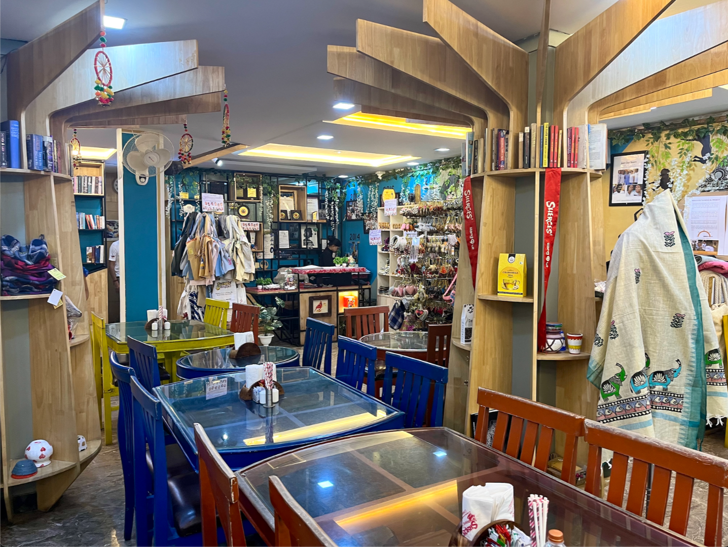 Sheroes Hangout cafe interior in Agra, India
