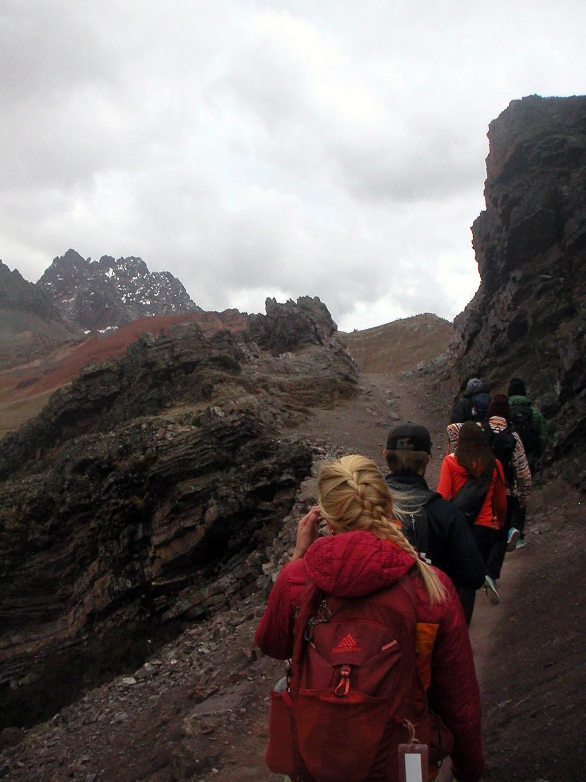 Group hiking in Peru