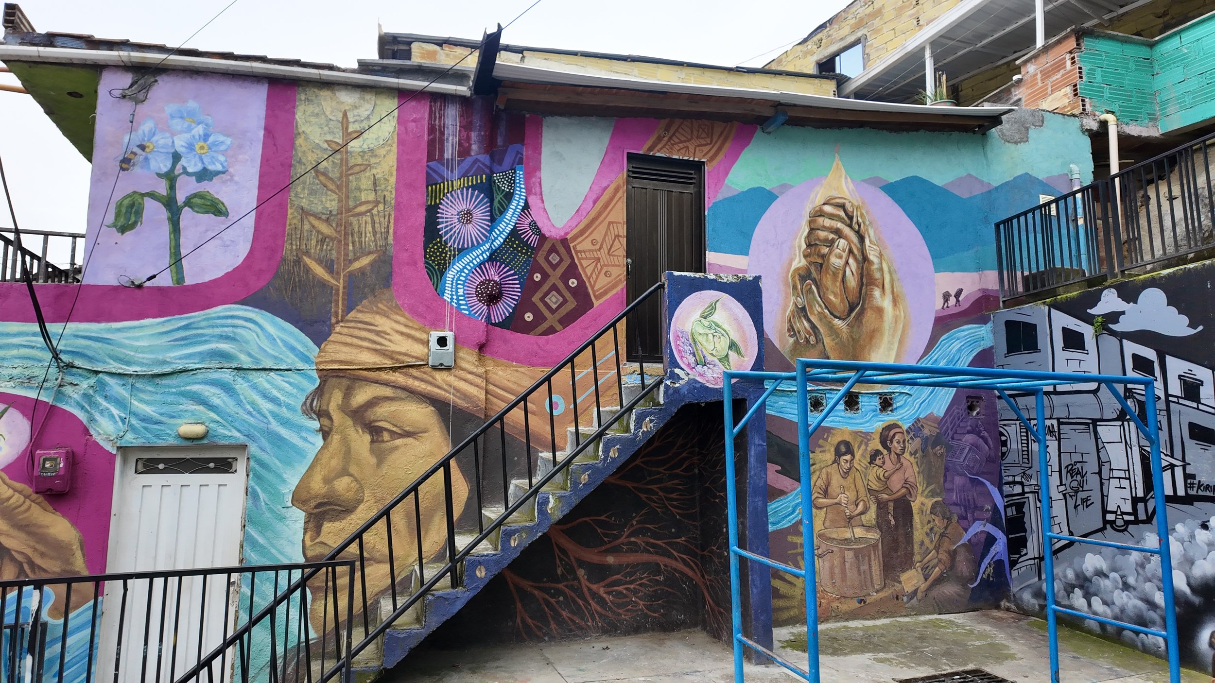 Street art in Comuna 13, Medellín, Colombia
