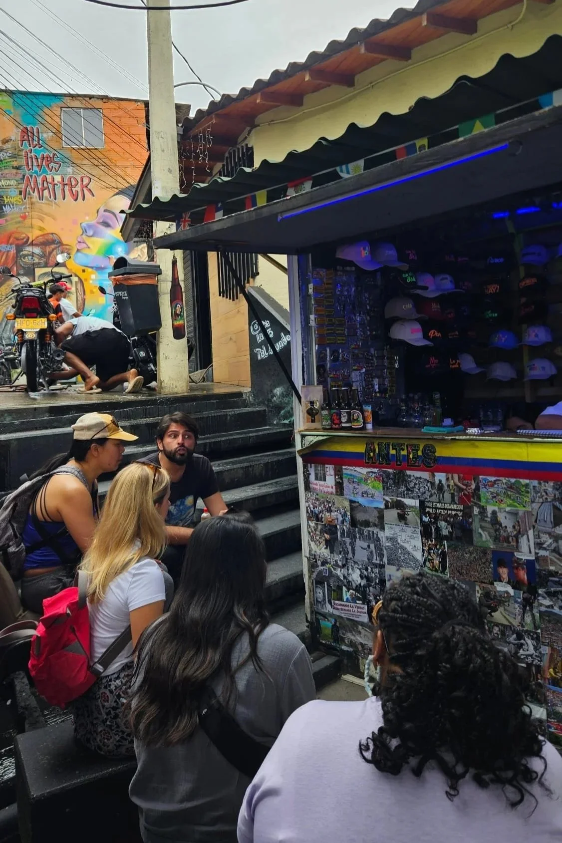 Group walking tour in Comuna 13, Medellín, Colombia