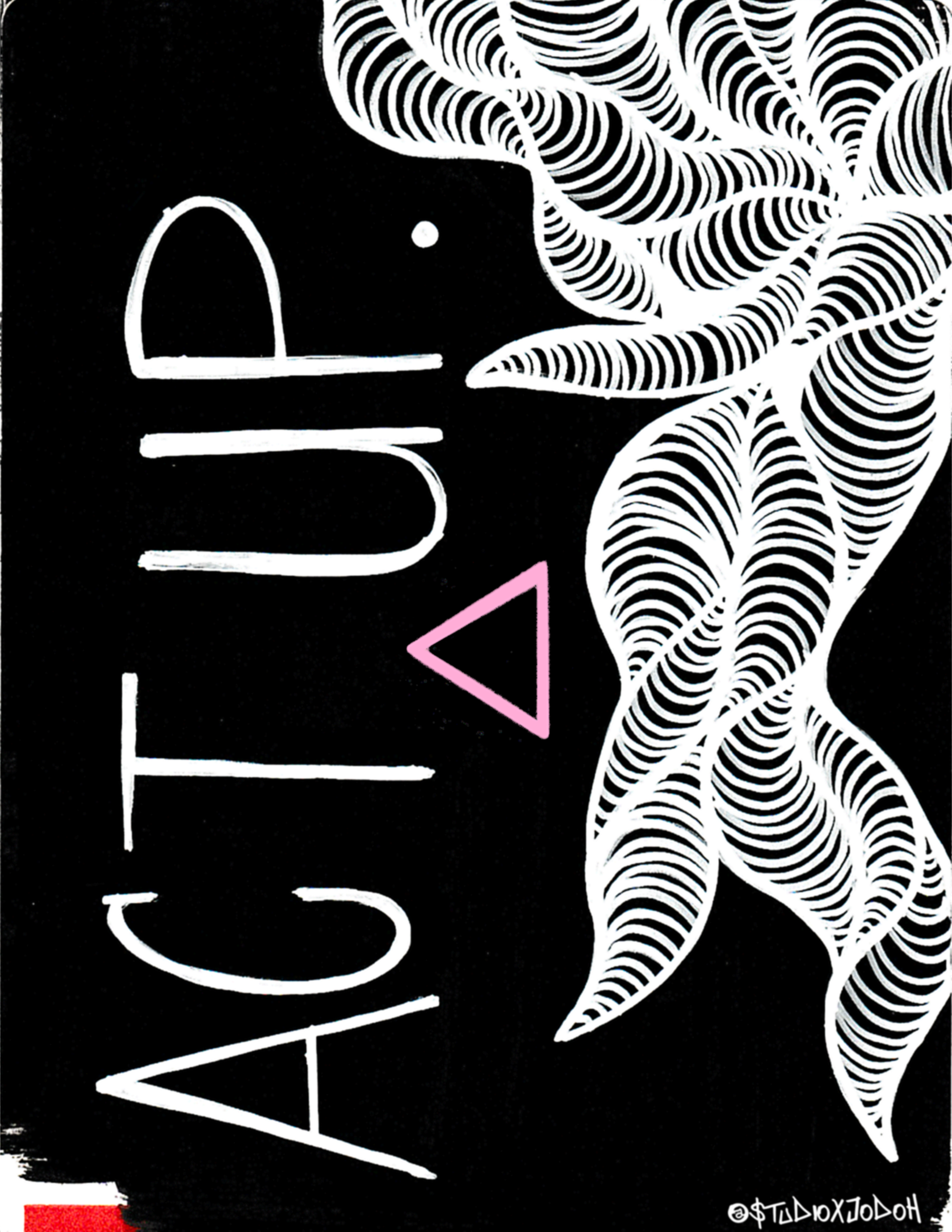 4”x5”, posca on Label 288 sticker