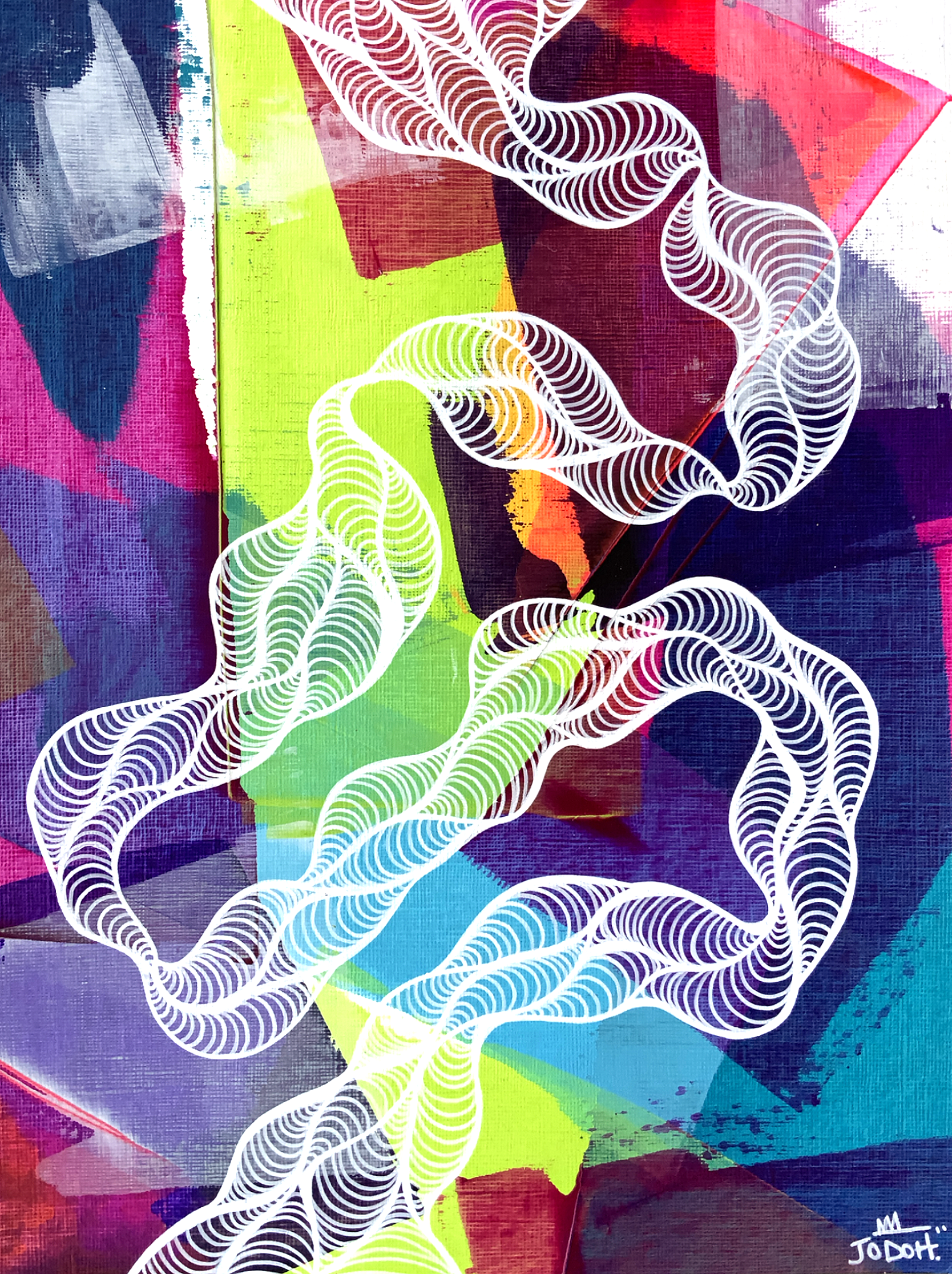 9”x12” acrylic & posca on canvas paper