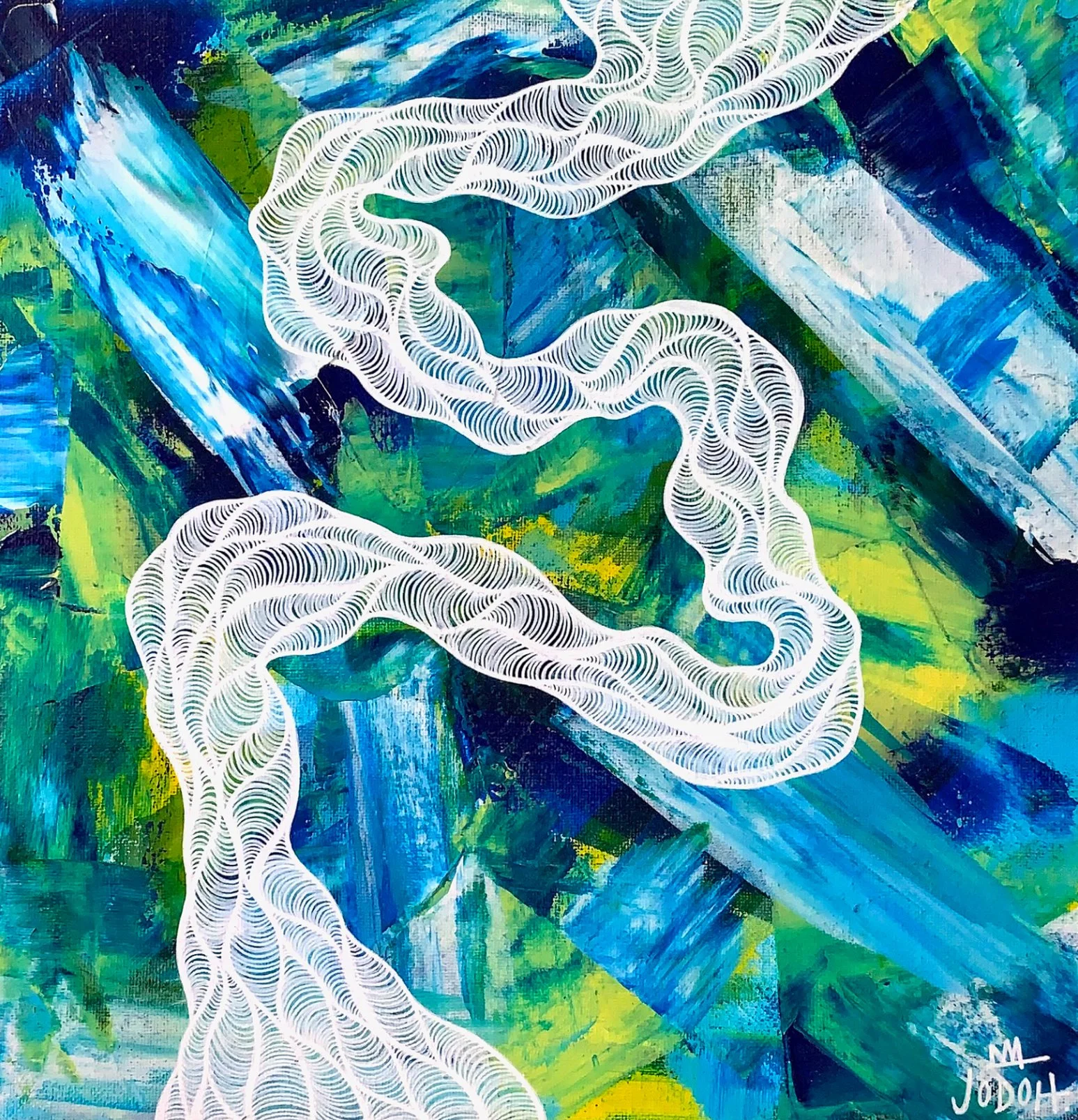 LATENIGHT LIMERENCE | 9”x9”, acrylic on canvas