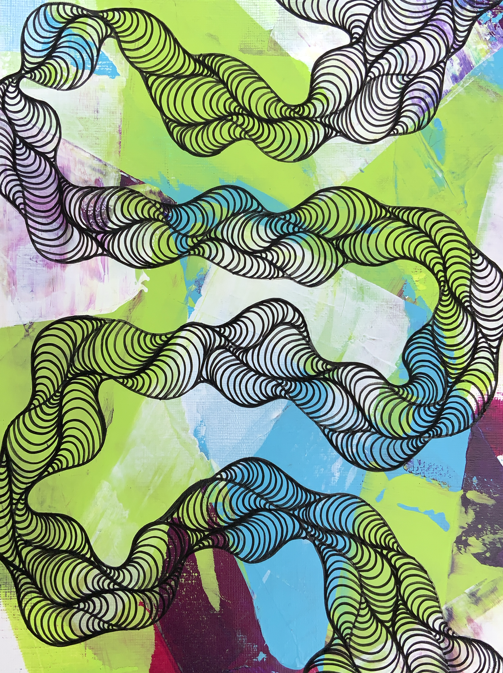 8”x10” acrylic & posca on canvas paper