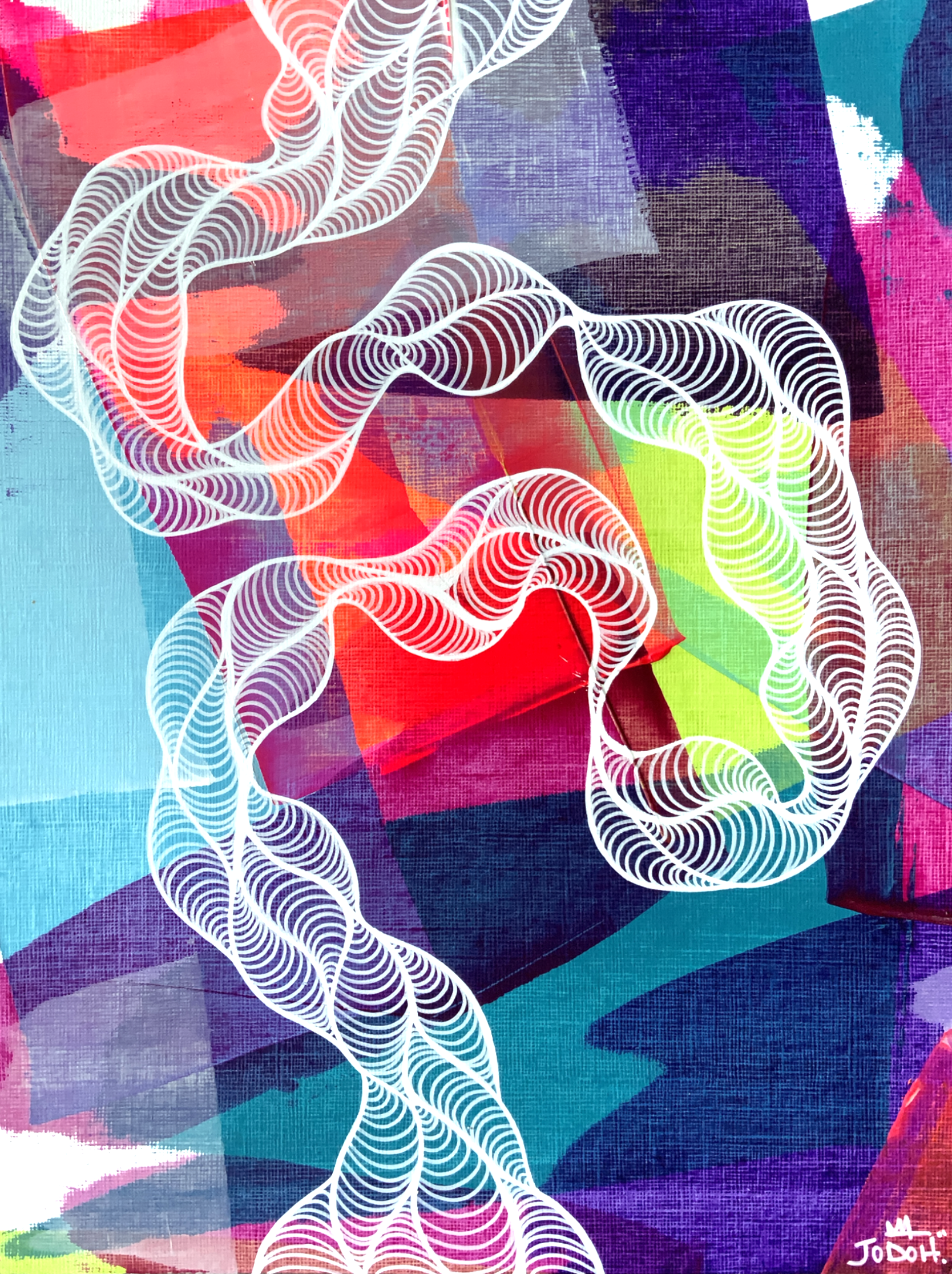 9”x12” acrylic & posca on canvas paper