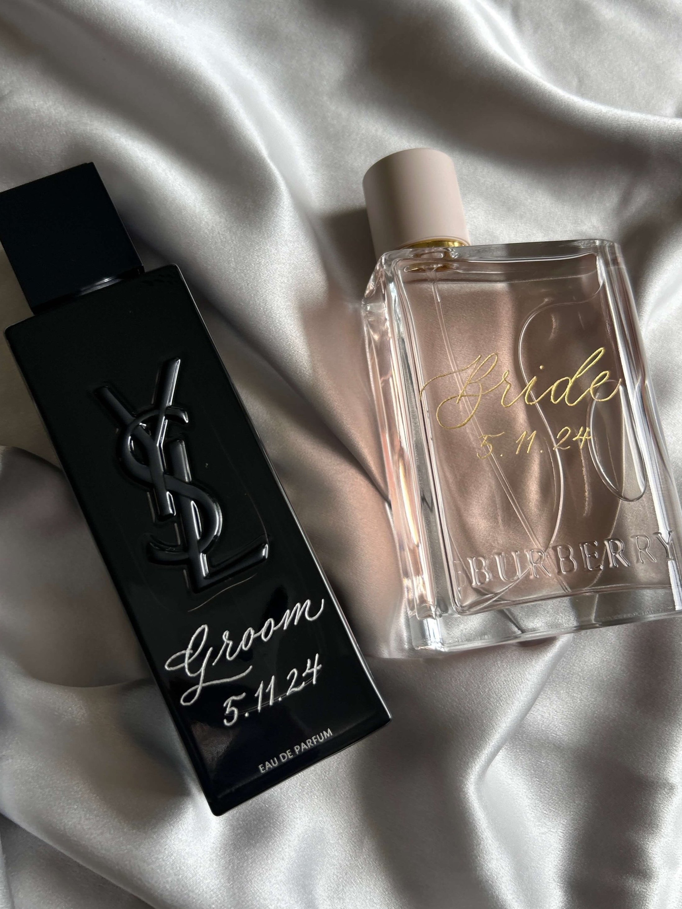 monterey-san-jose-calligraphy-engraved-burberry-perfume-and-YSL-cologne-personalized-wedding-gifts-for-bride-and-groom-heirloom-ink-studio-alishia-nastas.jpg