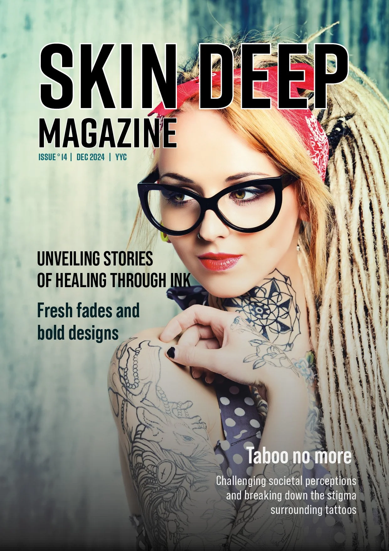 Cover Image of a Tattoo-themed mock magazine