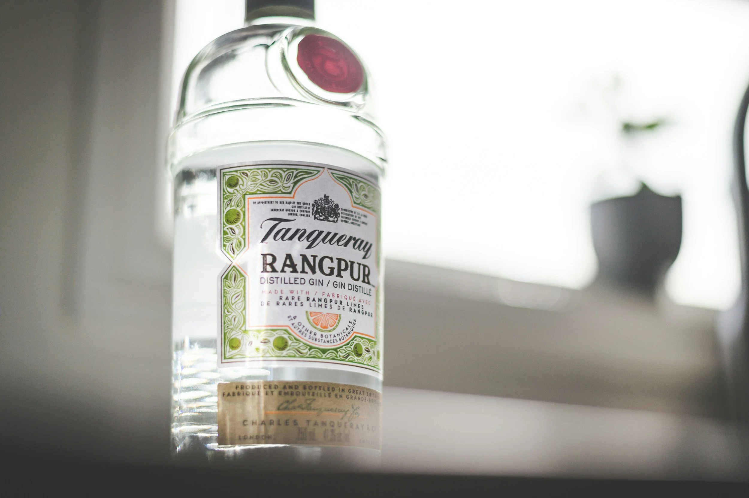 Bottle of Tanqueray Gin