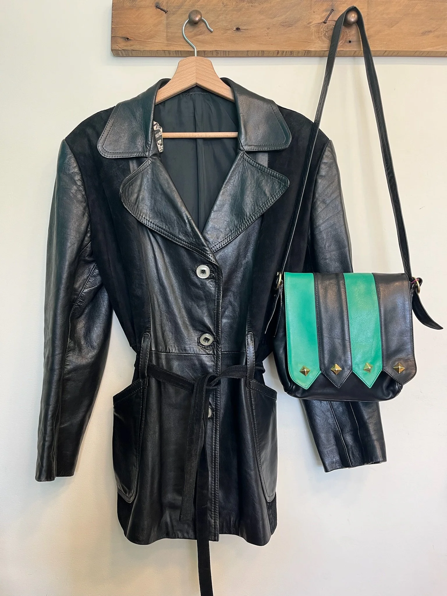 JET BLACK SUEDE & LEATHER Jacket