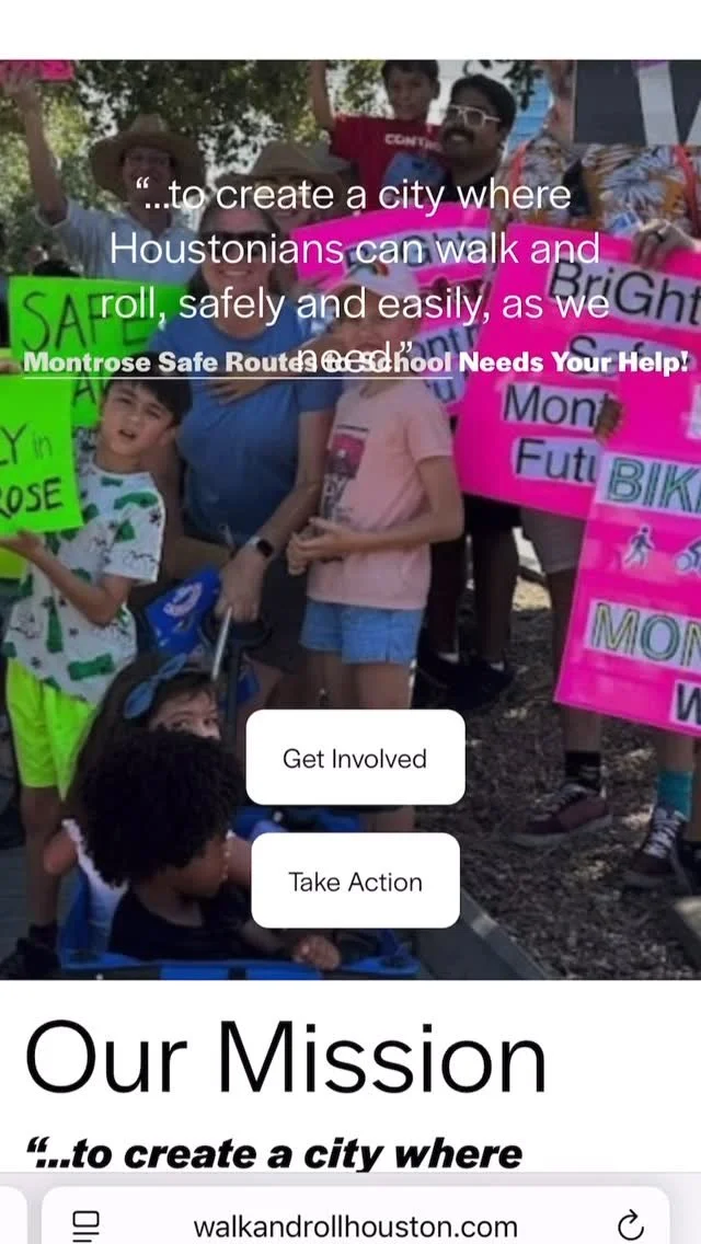 Share your voice until 9/29 📣#walkandrollhtx #savemontrosehumans #mobility #saferoutestoschool