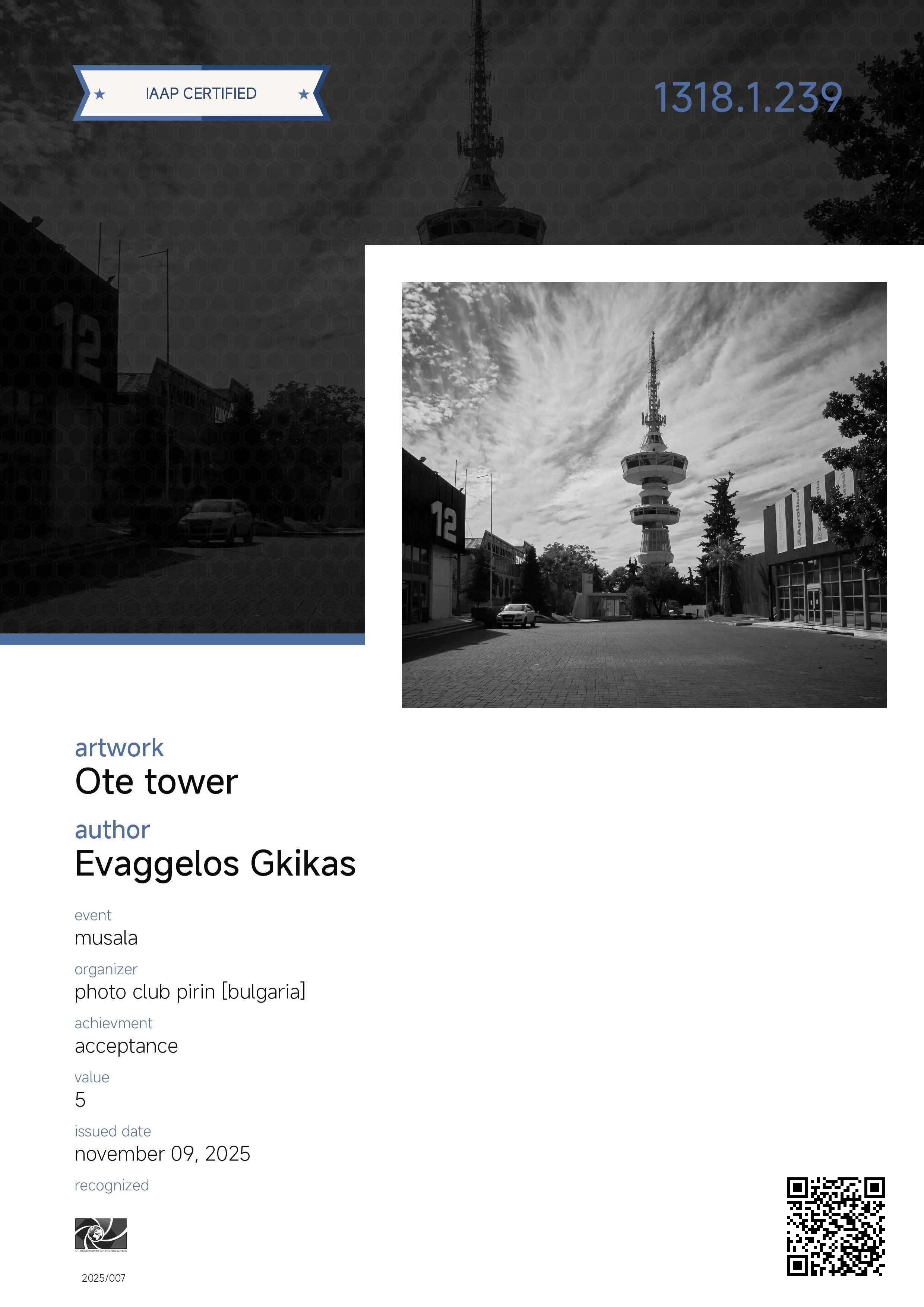 Evaggelos Gkikas (Greece) - OTE Tower [I2].jpg
