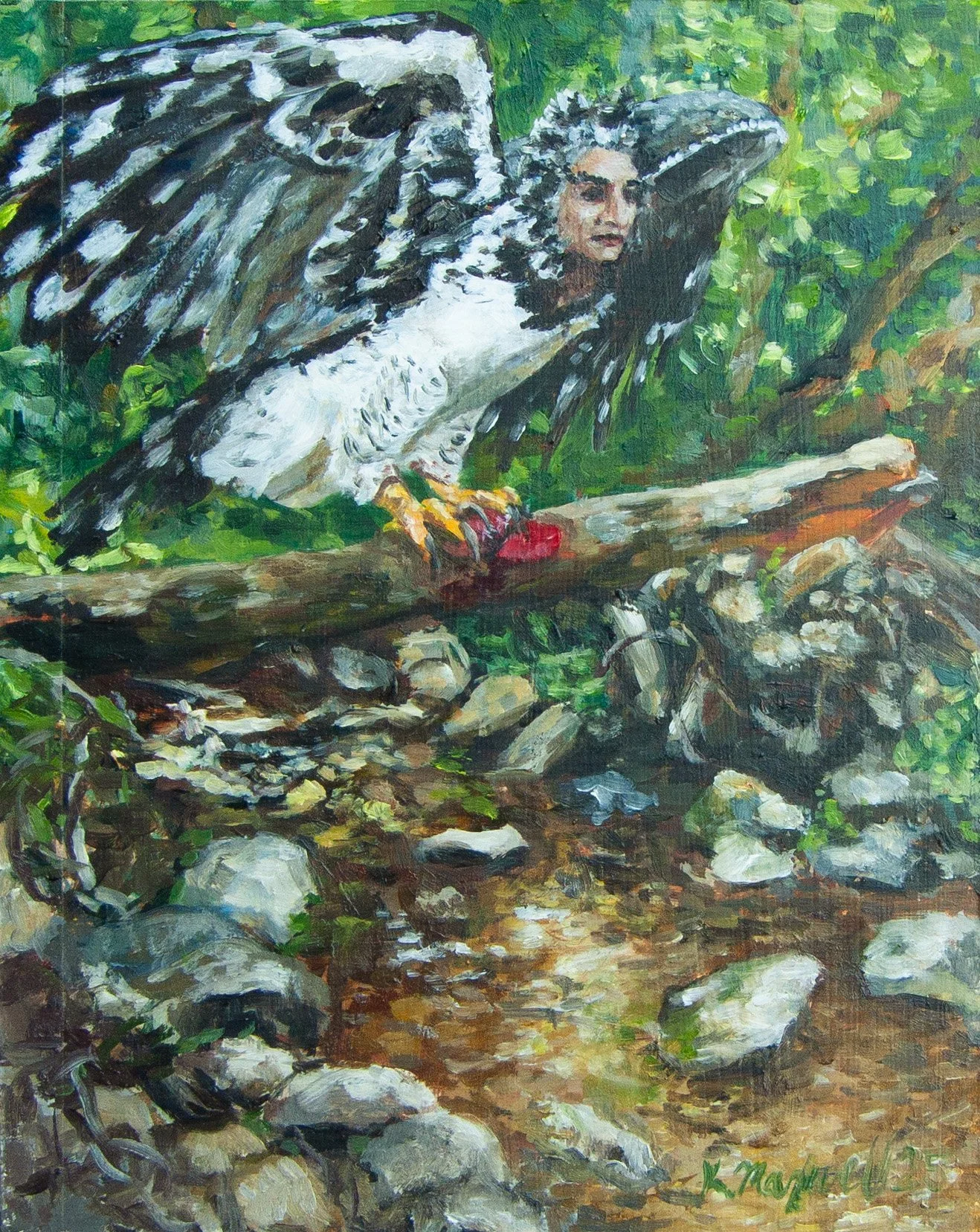 The Red Cap,
oil on masonite
