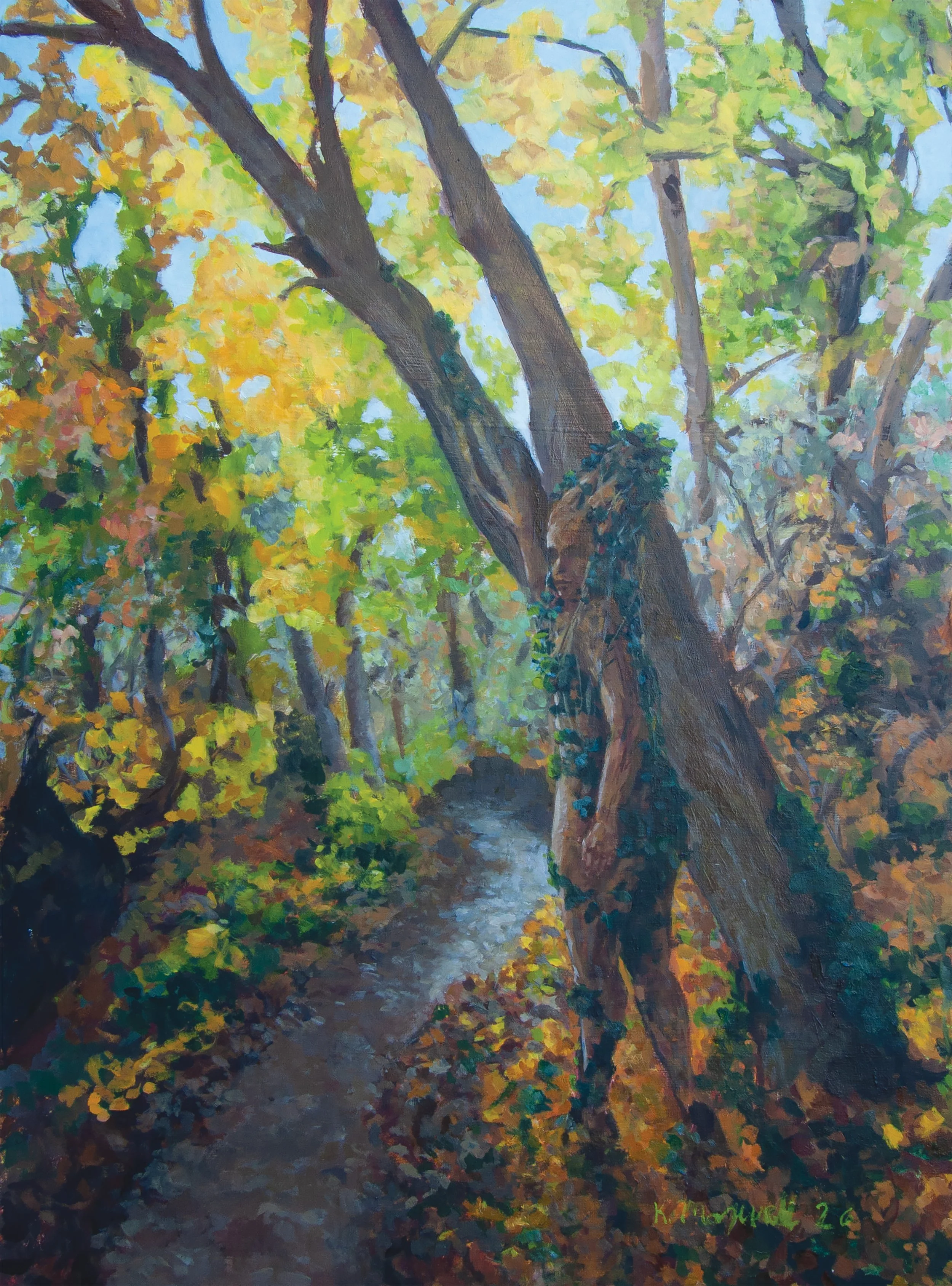 The Dryad,
Oil on masonite