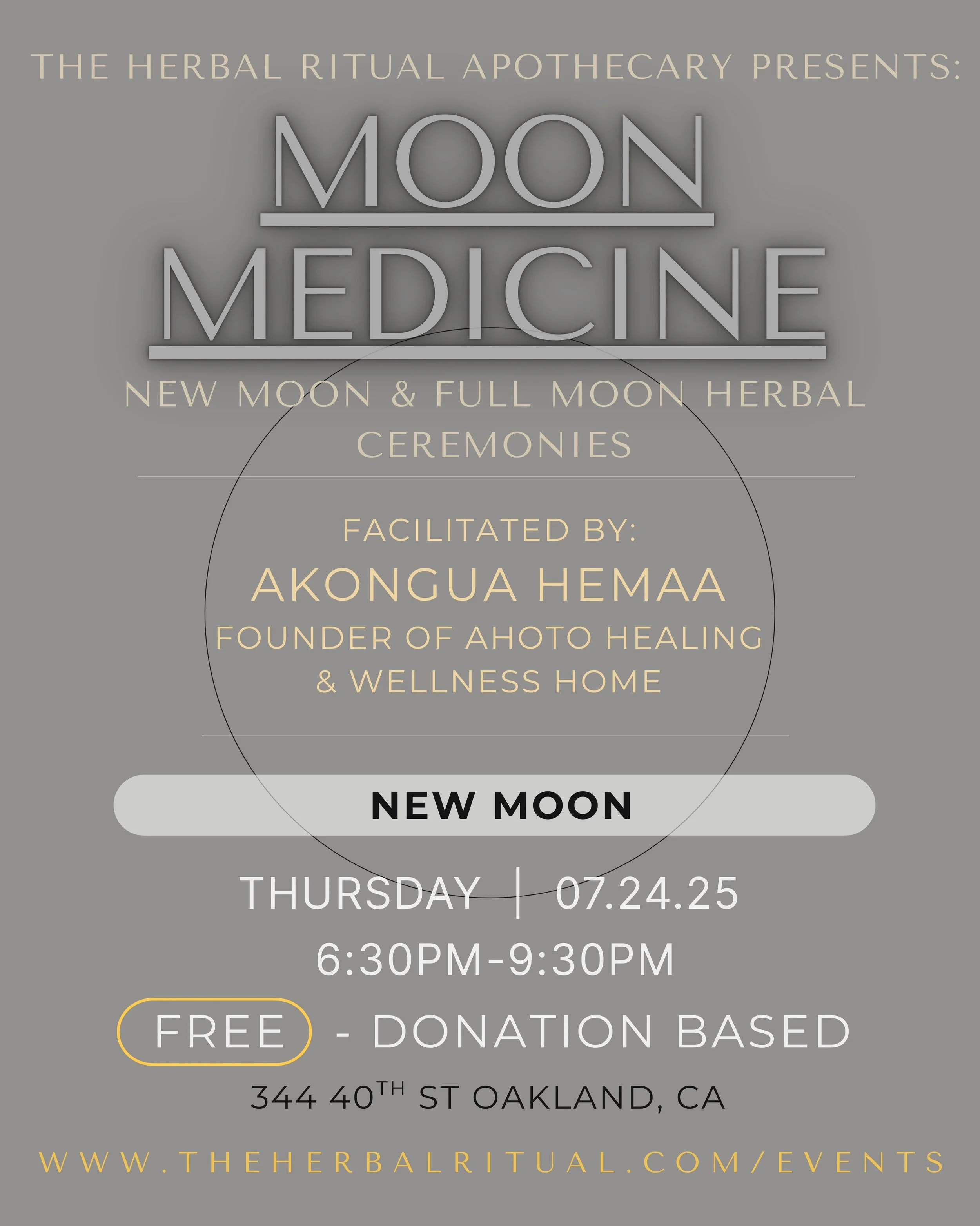 MOON MEDICINE: New Moon & Full Moon Herbal Ceremonies