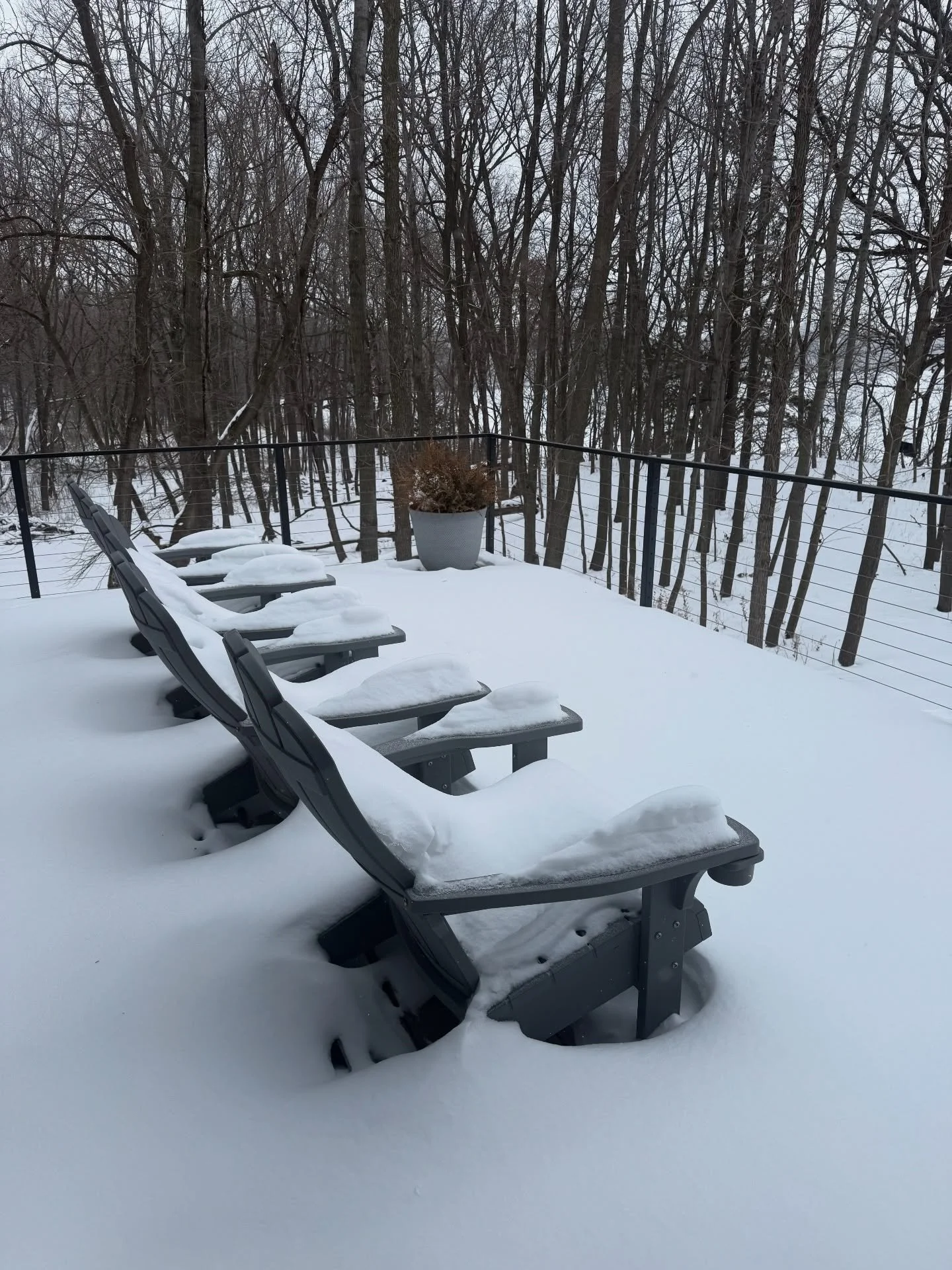 Snow&rsquo;s here&mdash; time to show your deck some winter love! Clear off furniture and debris, then use a plastic shovel to avoid scratching the deck boards. For icy spots, go with calcium chloride (never rock salt!) to protect @timbertech composi