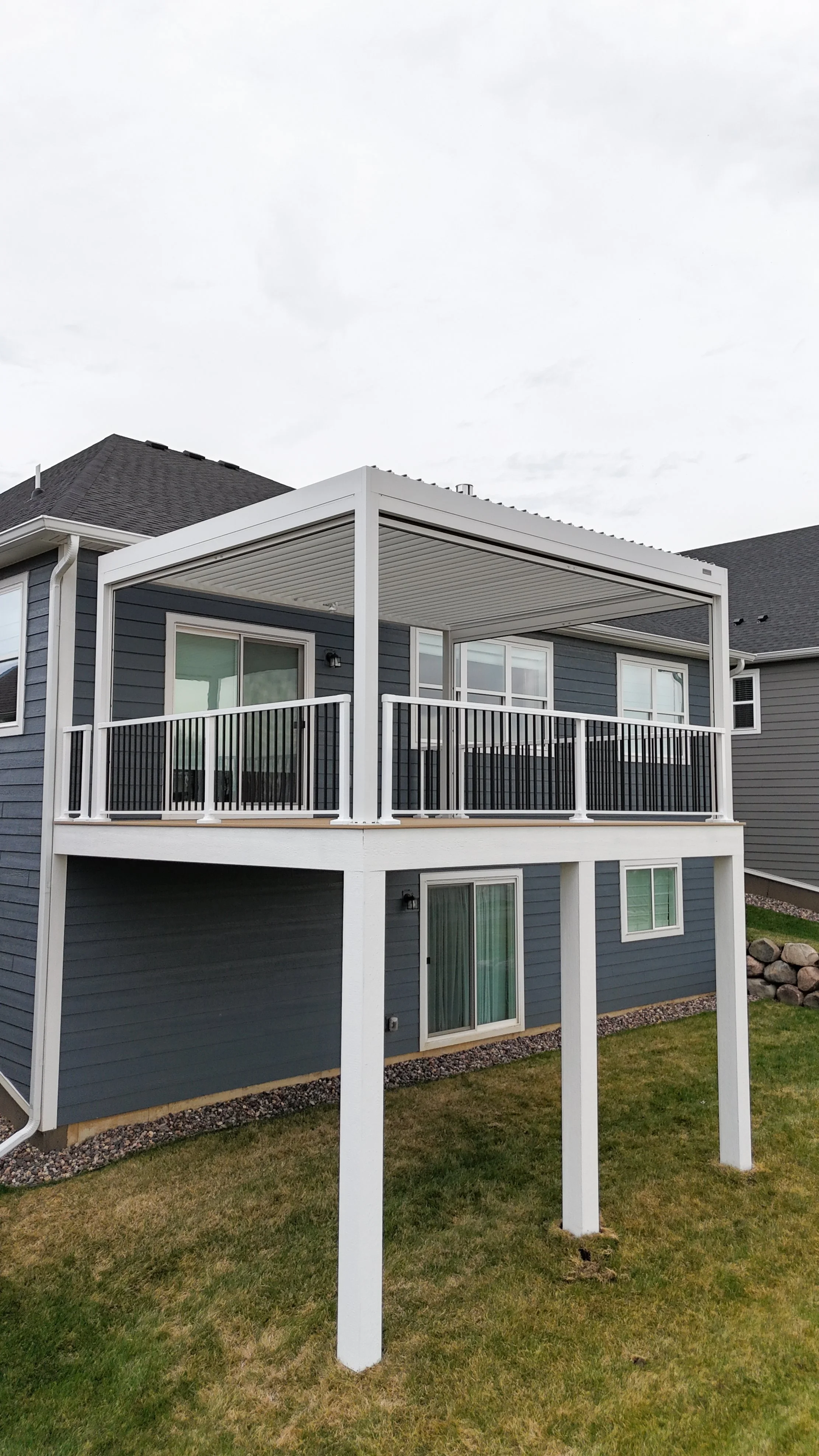 Louvered Pergola on Deck - Northern Craft Building.jpg