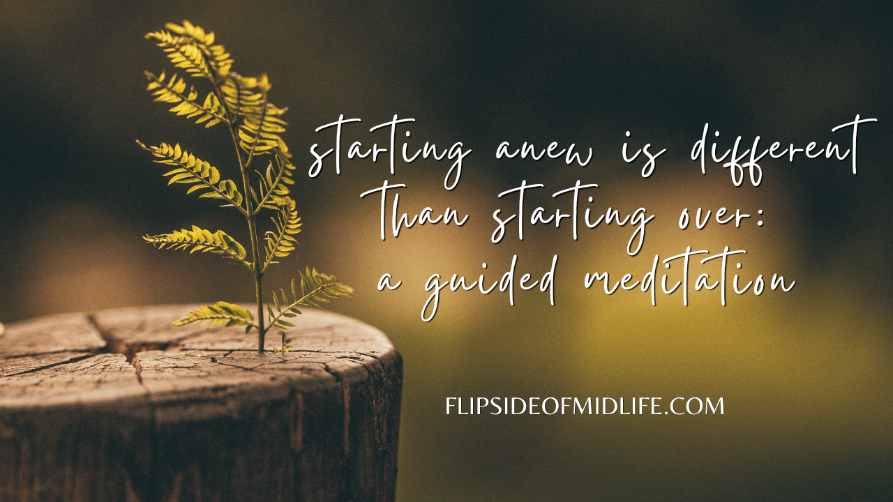 Starting Anew Is Different Than Starting Over: A Guided Meditation