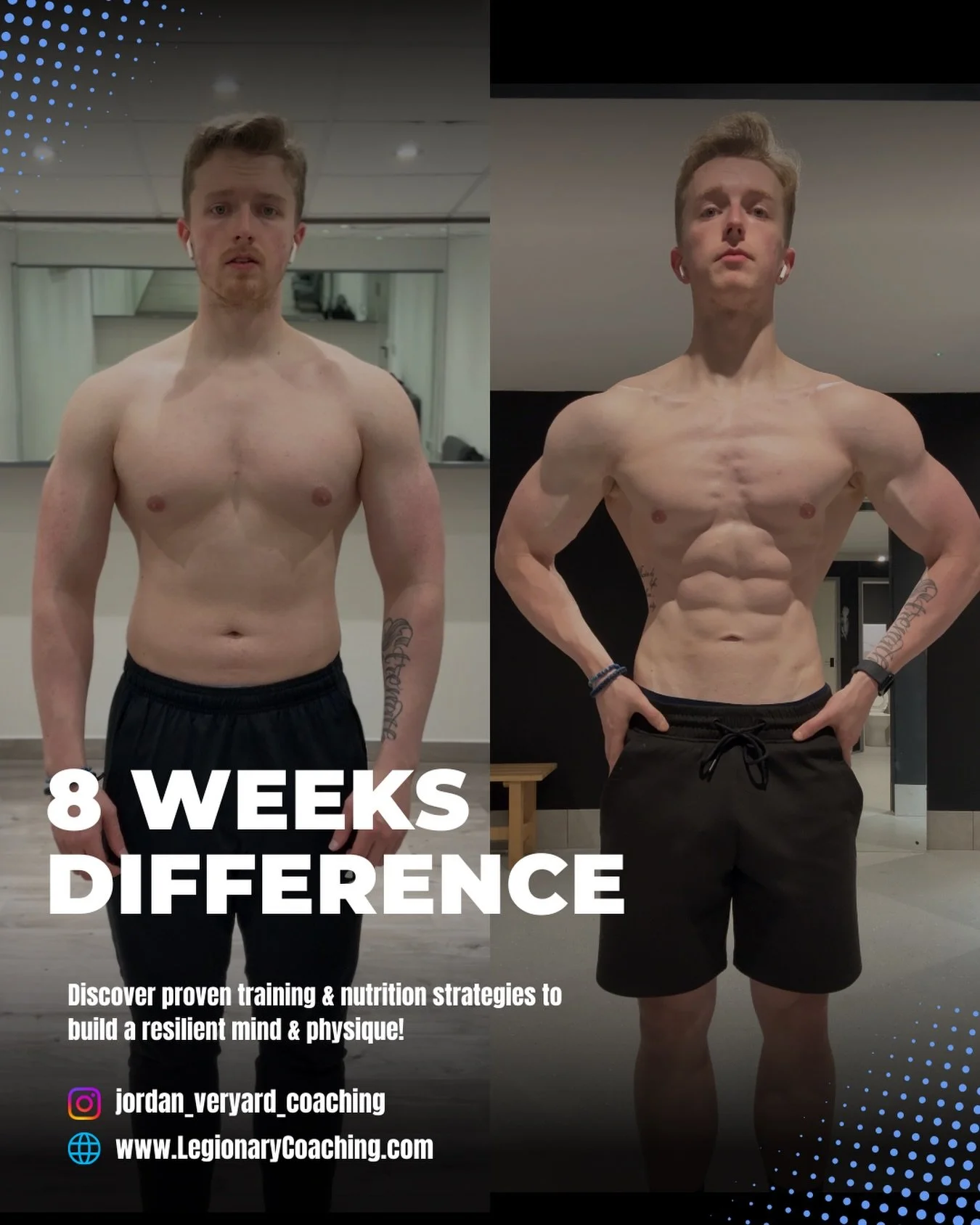 8 weeks&hellip; this is how long it can take to completely transform your physique 

Everybody will have different results after 8 weeks but anyone can make a big shift in that time 

This was:

✅ Structured and consistent training

✅ Monitoring weig
