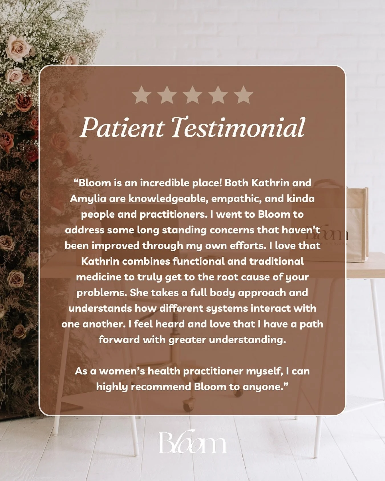 When women support women, incredible things happen. 💫

At Bloom Women&rsquo;s Health, we&rsquo;re honored to help women feel heard, understood, and empowered through truly individualized care. From hormones to fertility and whole-body wellness, our 
