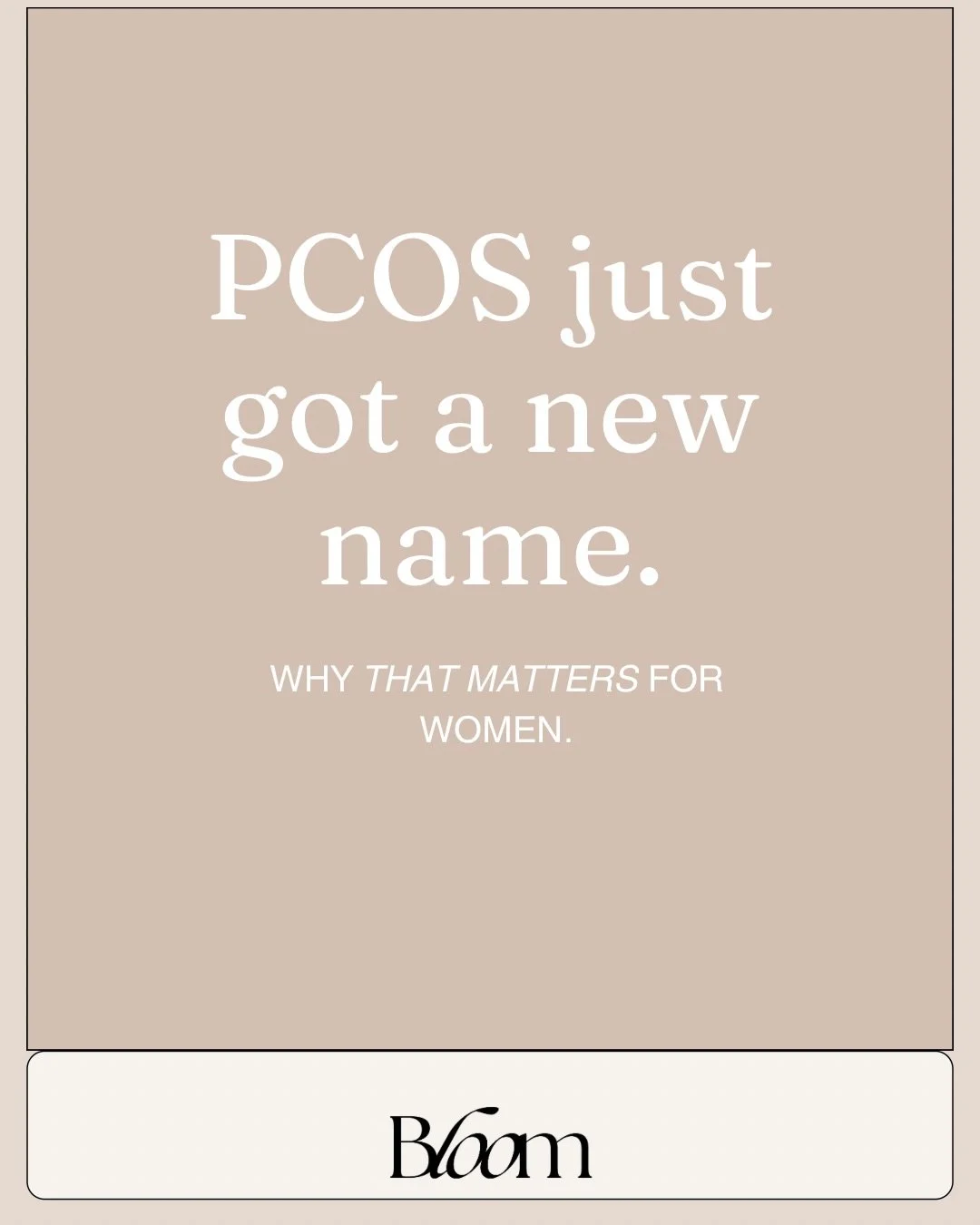 PCOS is officially being renamed PMOS &mdash; Polyendocrine Metabolic Ovarian Syndrome.

And honestly?
We think this shift matters.

For years, the name &ldquo;PCOS&rdquo; implied this condition was simply about ovarian cysts &mdash; when in reality,