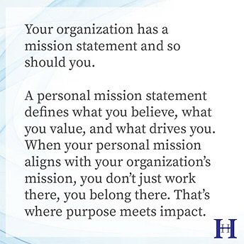 🎯 Your Workplace Has a Mission Statement. So Should You.

Every organization has a mission; to serve, to innovate, to make a difference. But what about you?

Your personal mission statement can be words designing your compass. It&rsquo;s what guides