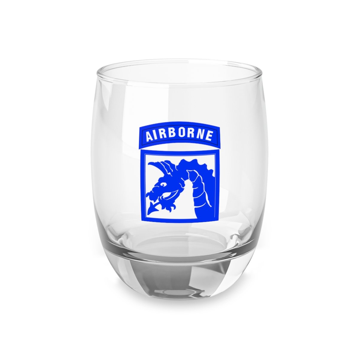 US Army XVIII Airborne Corps "Sky Dragons" Whiskey Glass, 6 oz