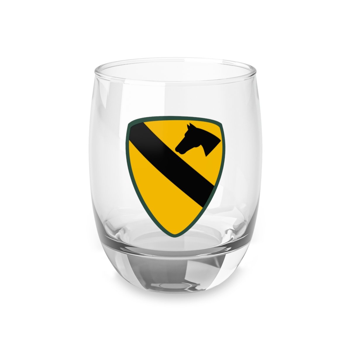 US Army 1st Cavalry Division 1CD "First Team" Whiskey Glass
