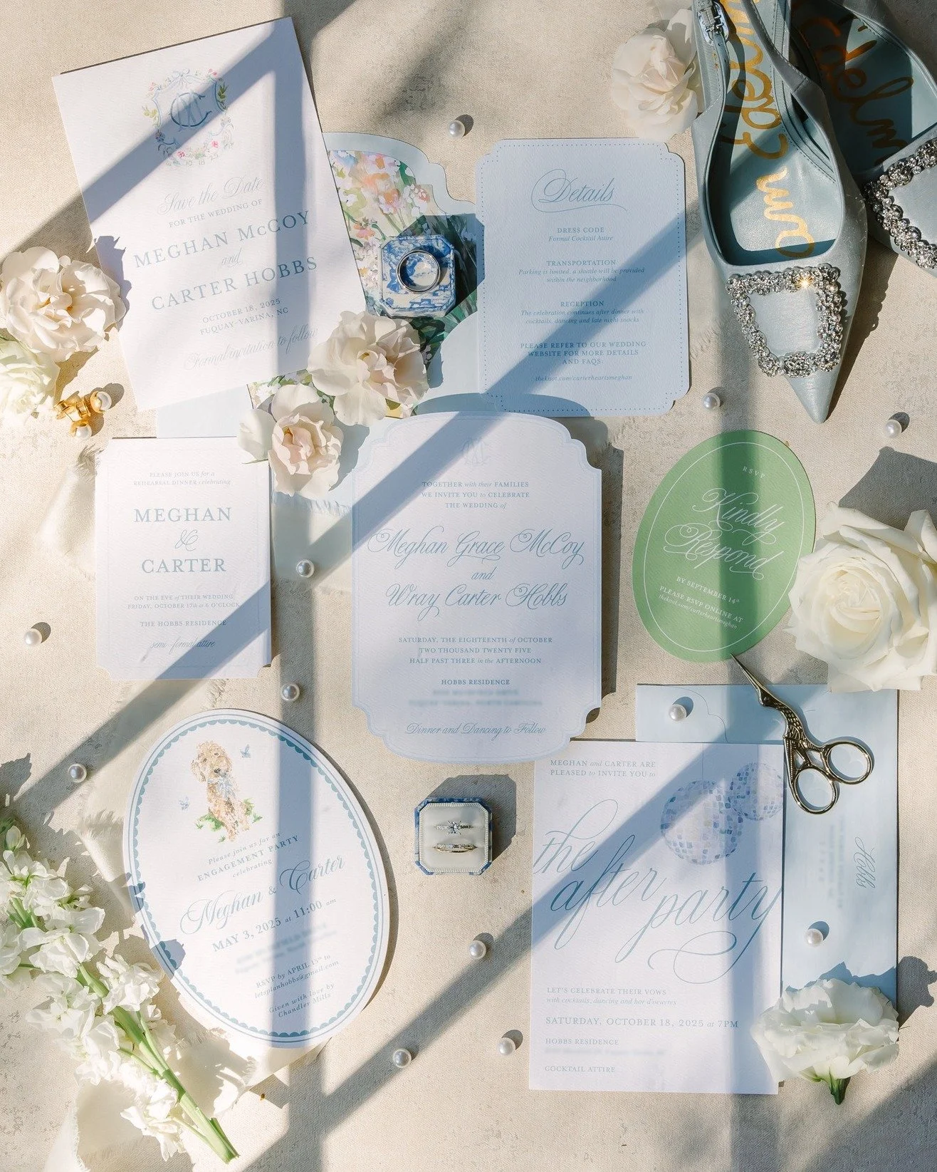 It was such an honor bringing @meghanghobbs 100% custom vision to life! It would not have been possible without @attainableart_by_blythe  and her beautiful original artwork. Thank you to @southardcreativeco  for capturing this full suite so perfectly