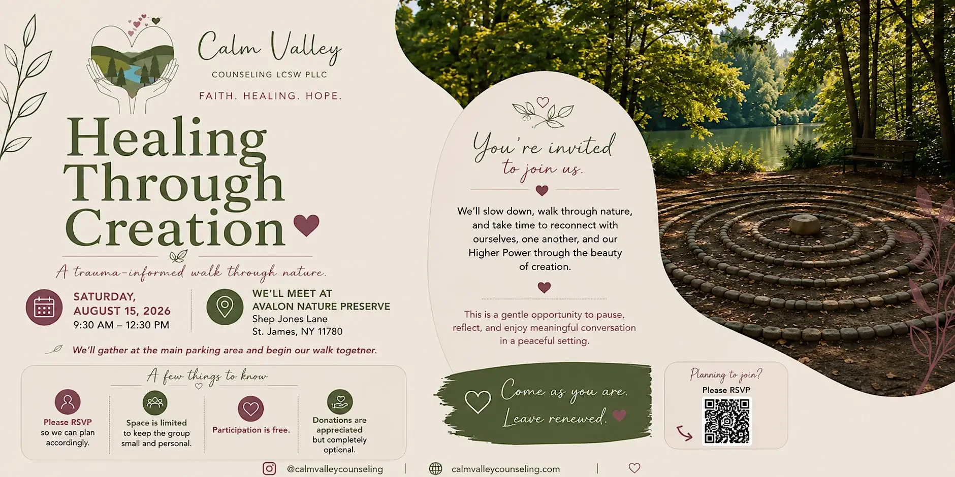 Calm Valley Counseling: Healing Through Creation