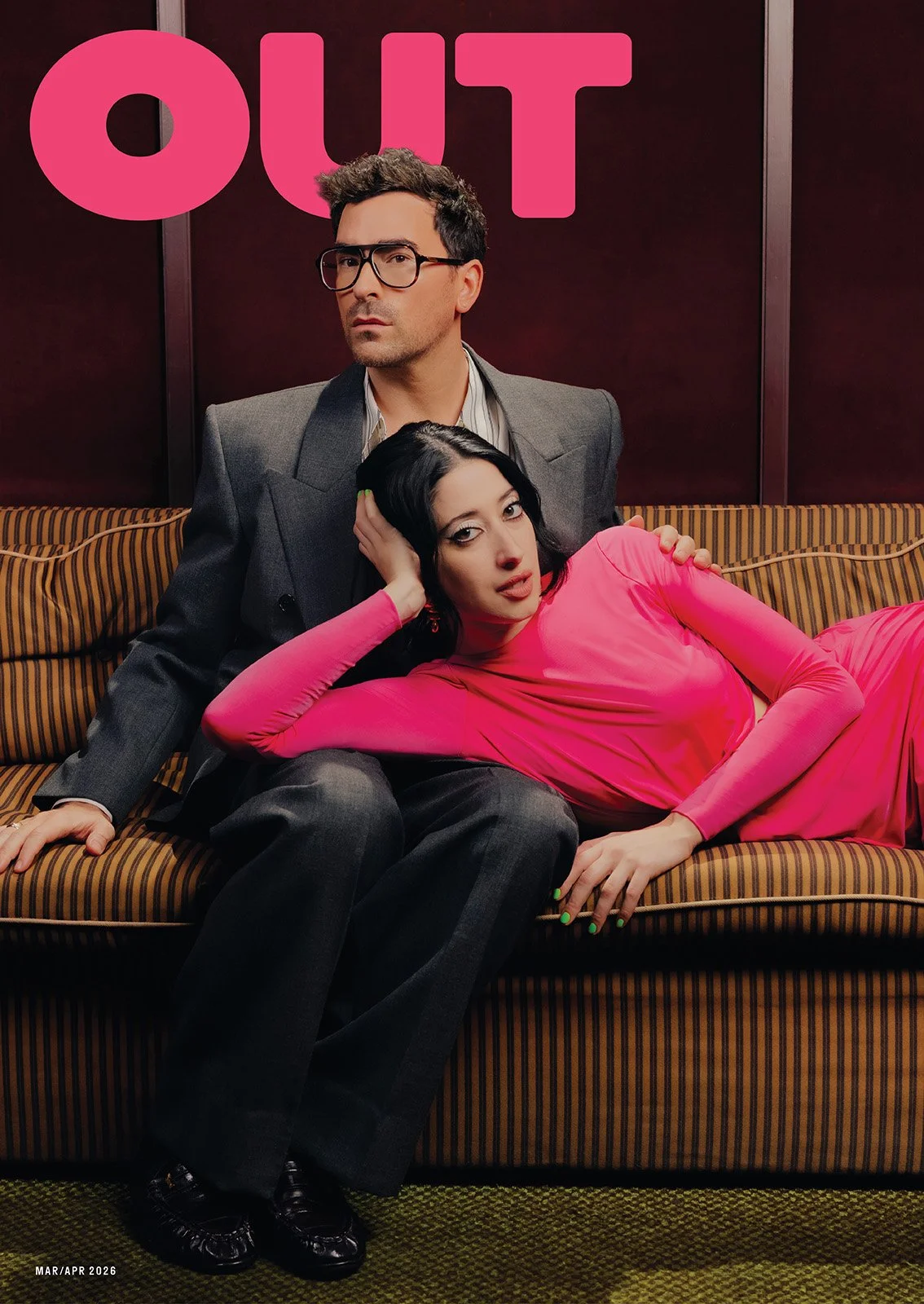 OUT Magazine March/April 2026
Dan Levy & Taylor Ortega by Sam Waxman