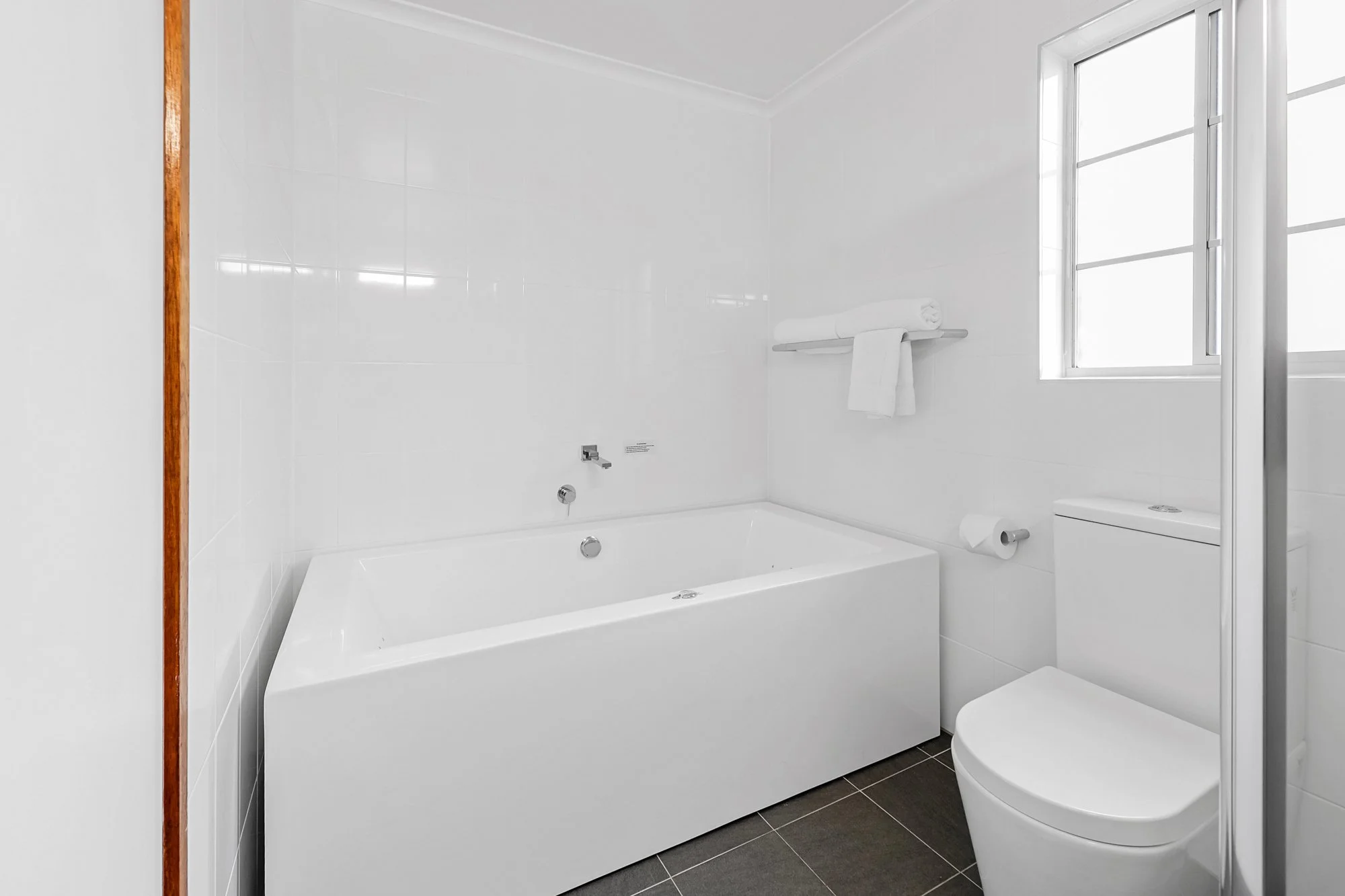 Hotel Photography. Modern luxury spa bath.
